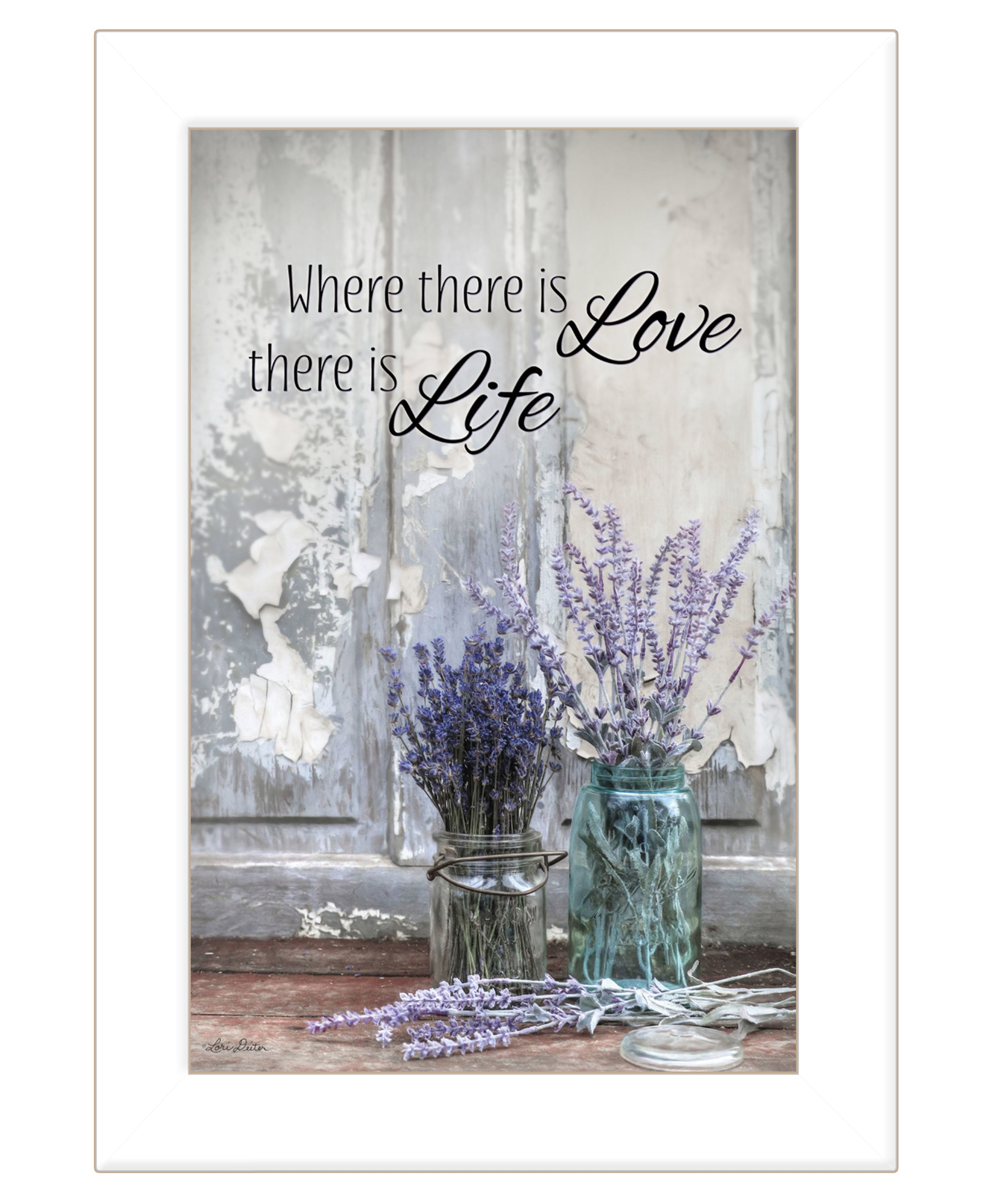 "Where There is Love" by Lori Deiter, Ready to Hang Framed Print, White Frame