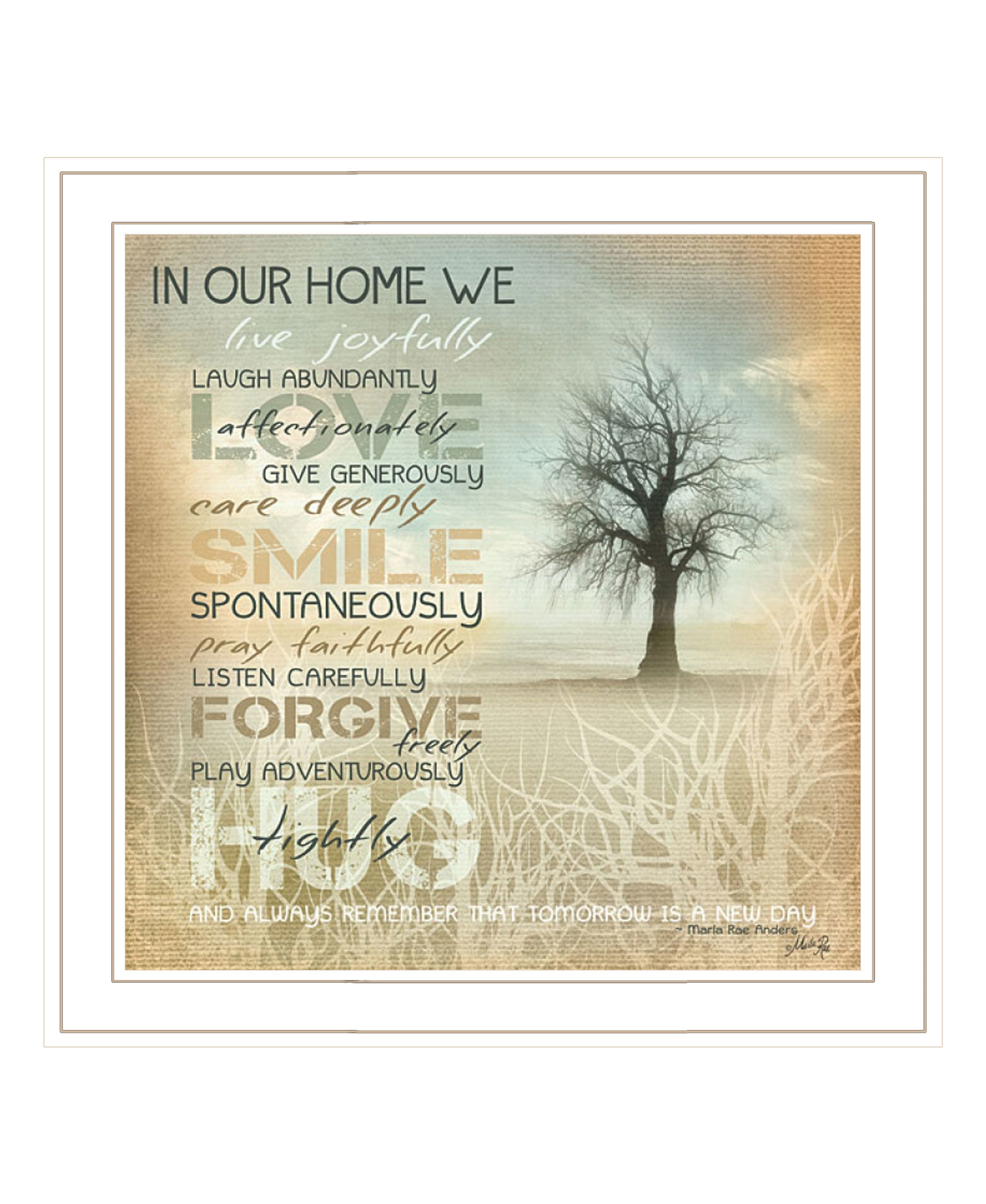 "In Our Home" by Marla Rae, Ready to Hang Framed Print, White Frame