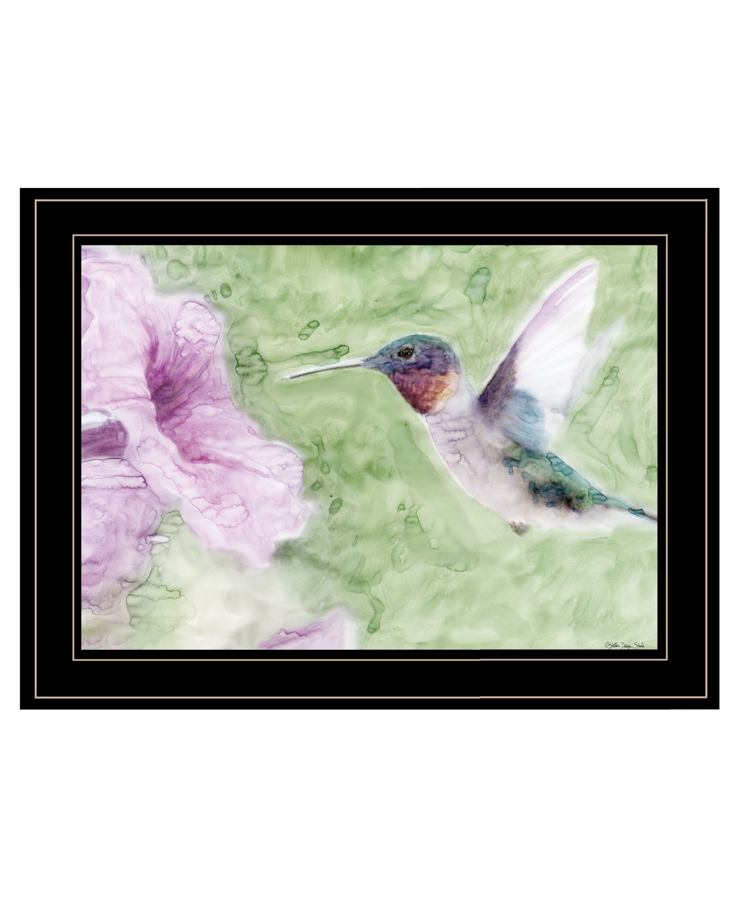 "Humming Bird 2" by Stellar Design Studio, Ready to Hang Framed Print, Black Frame