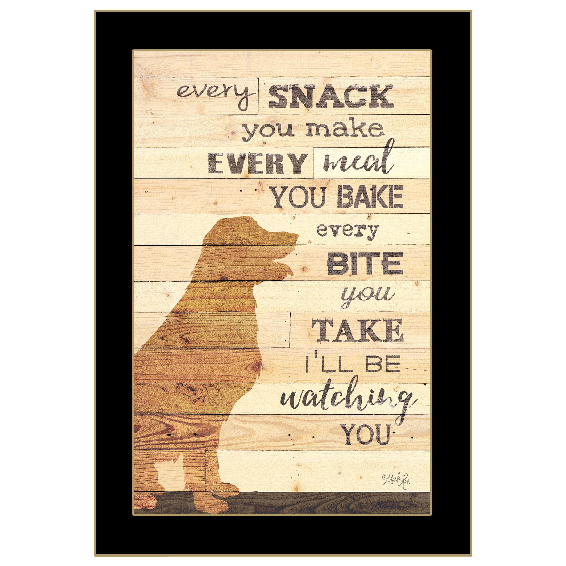 "Every Snack You Make" By Marla Rae, Ready to Hang Framed Print, Black Frame