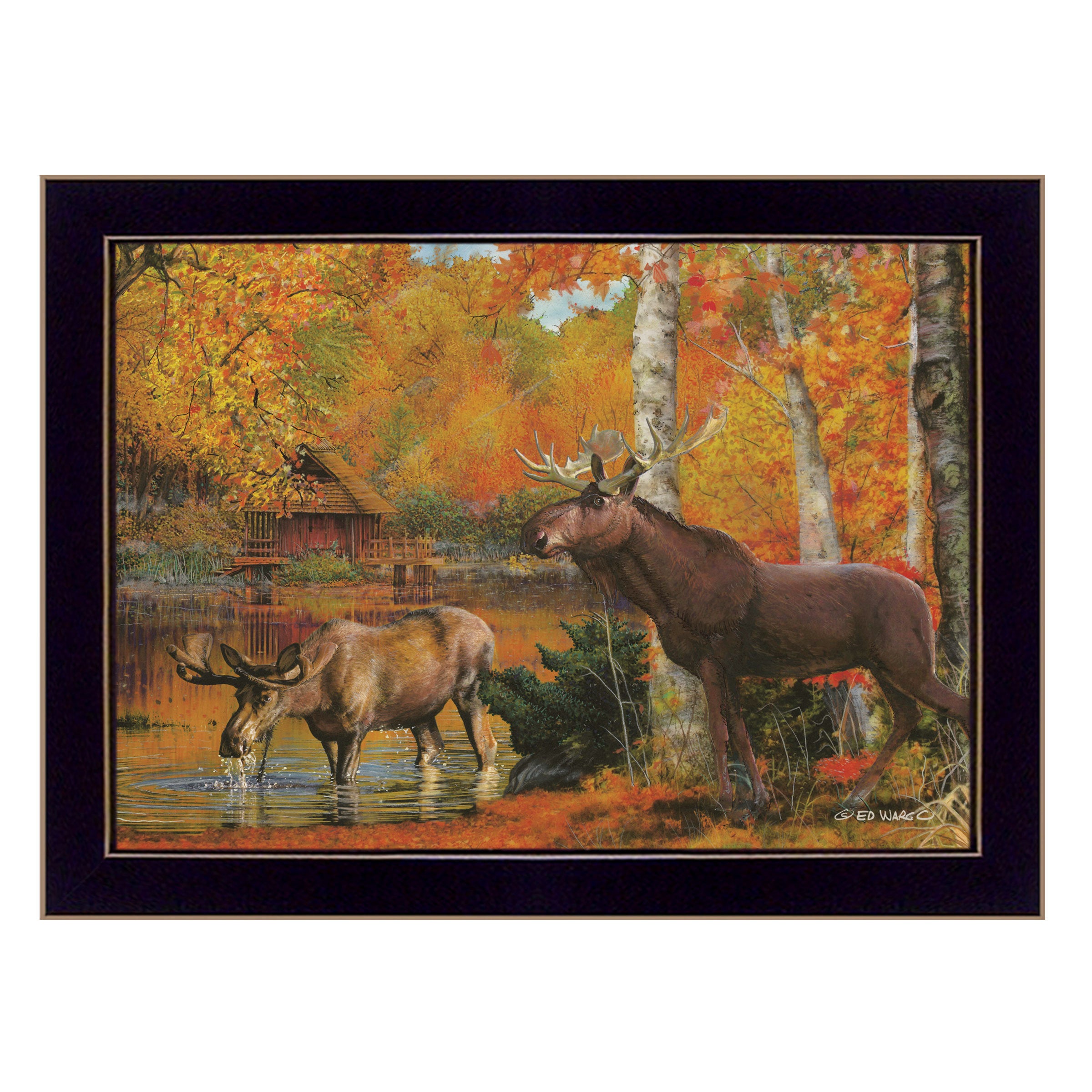 "Peaceful Retreat" By Ed Wargo, Ready to Hang Framed Print, Black Frame
