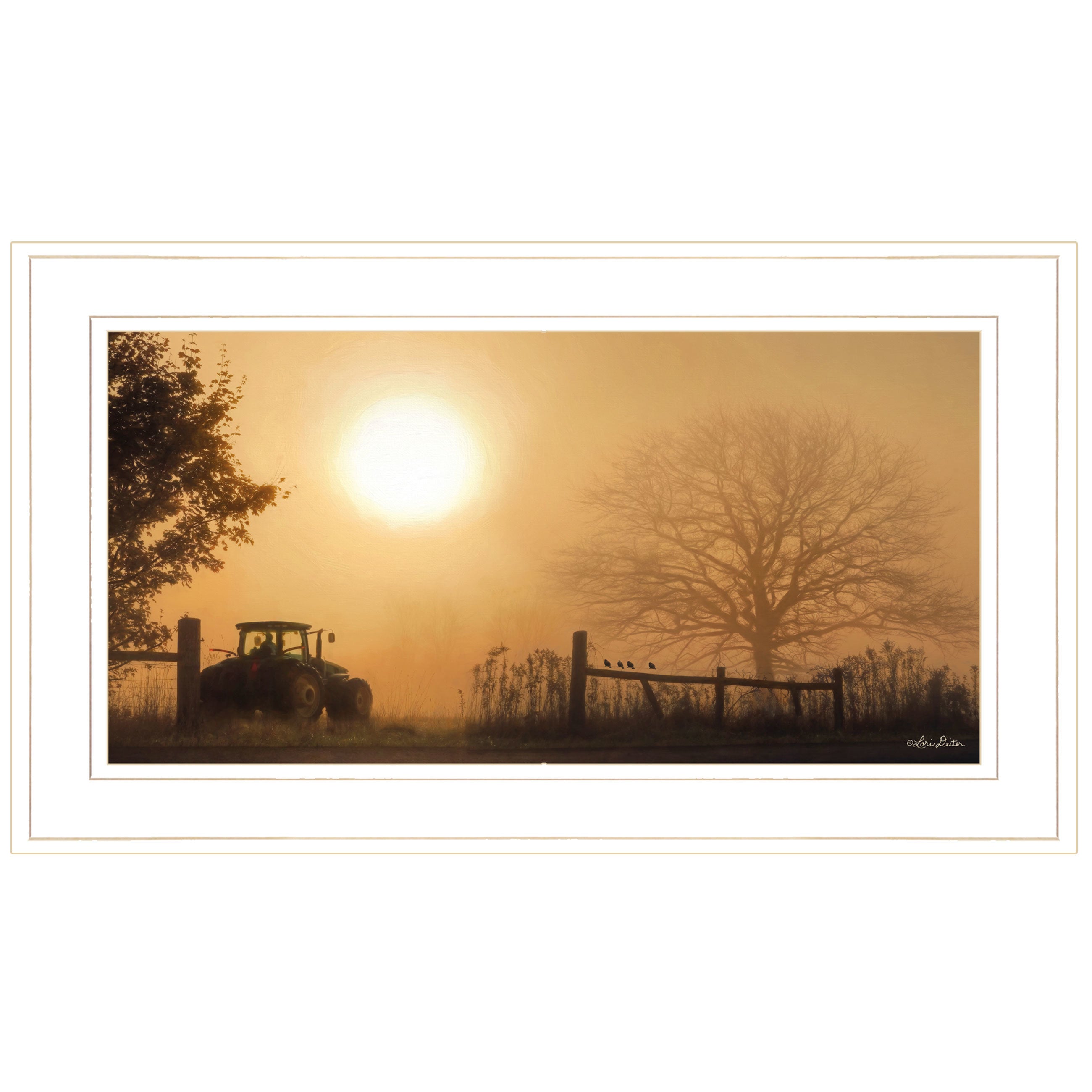 "Start Your Engines" By Lori Deiter, Ready to Hang Framed Print, White Frame