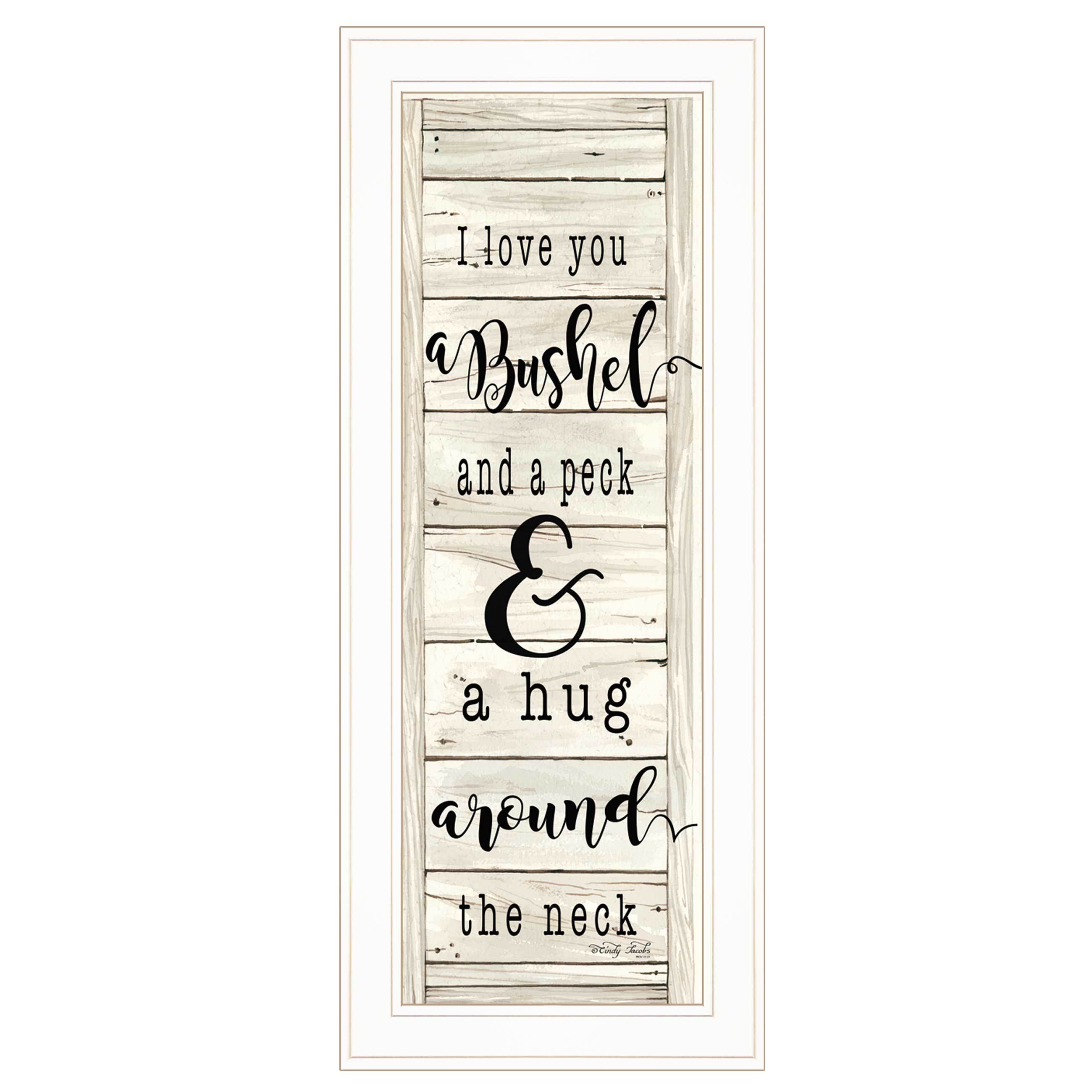 "Hugs Collection" By Cindy Jacobs, Ready to Hang Framed Print, White Frame