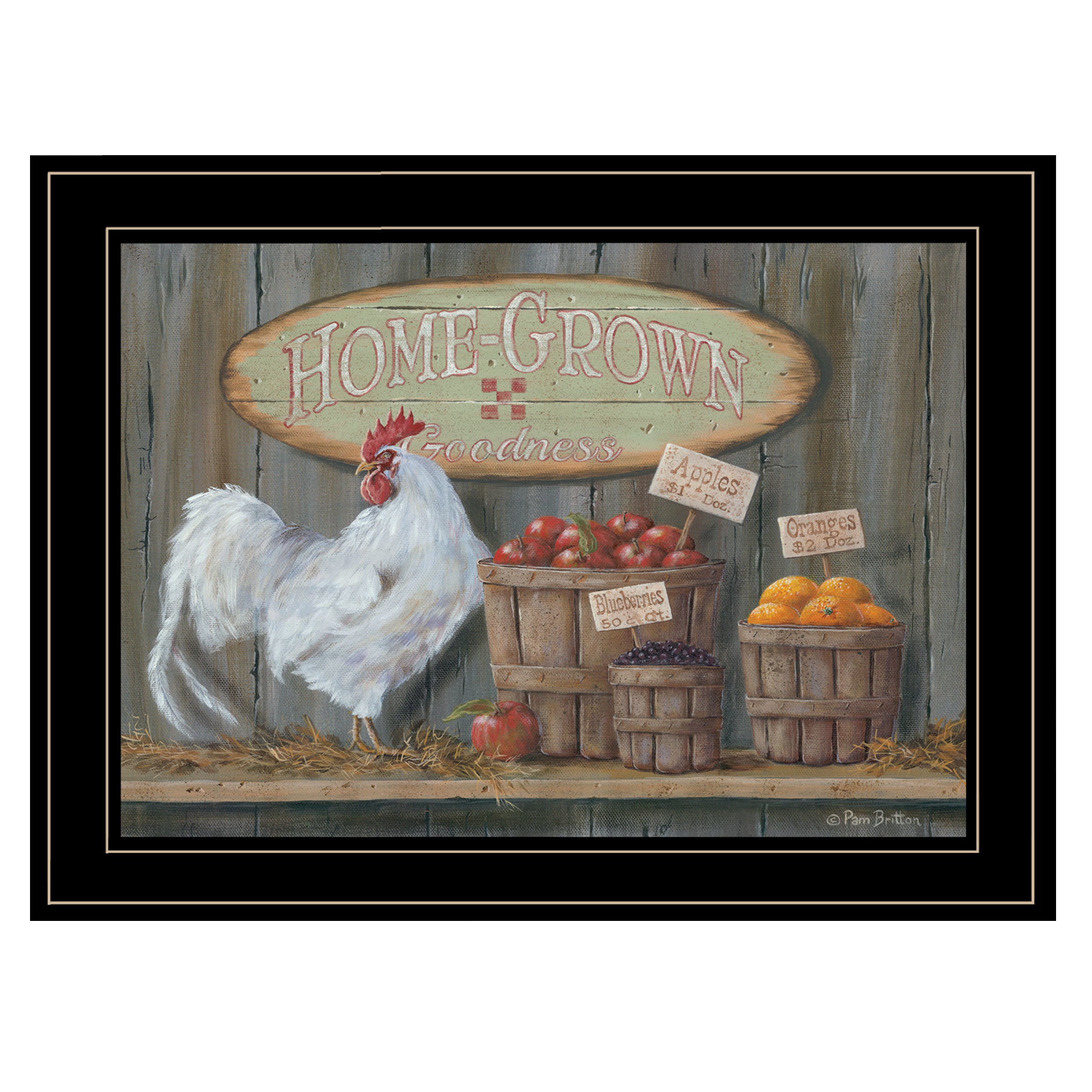 "Home Grown" By Pam Britton, Ready to Hang Framed Print, Black Frame