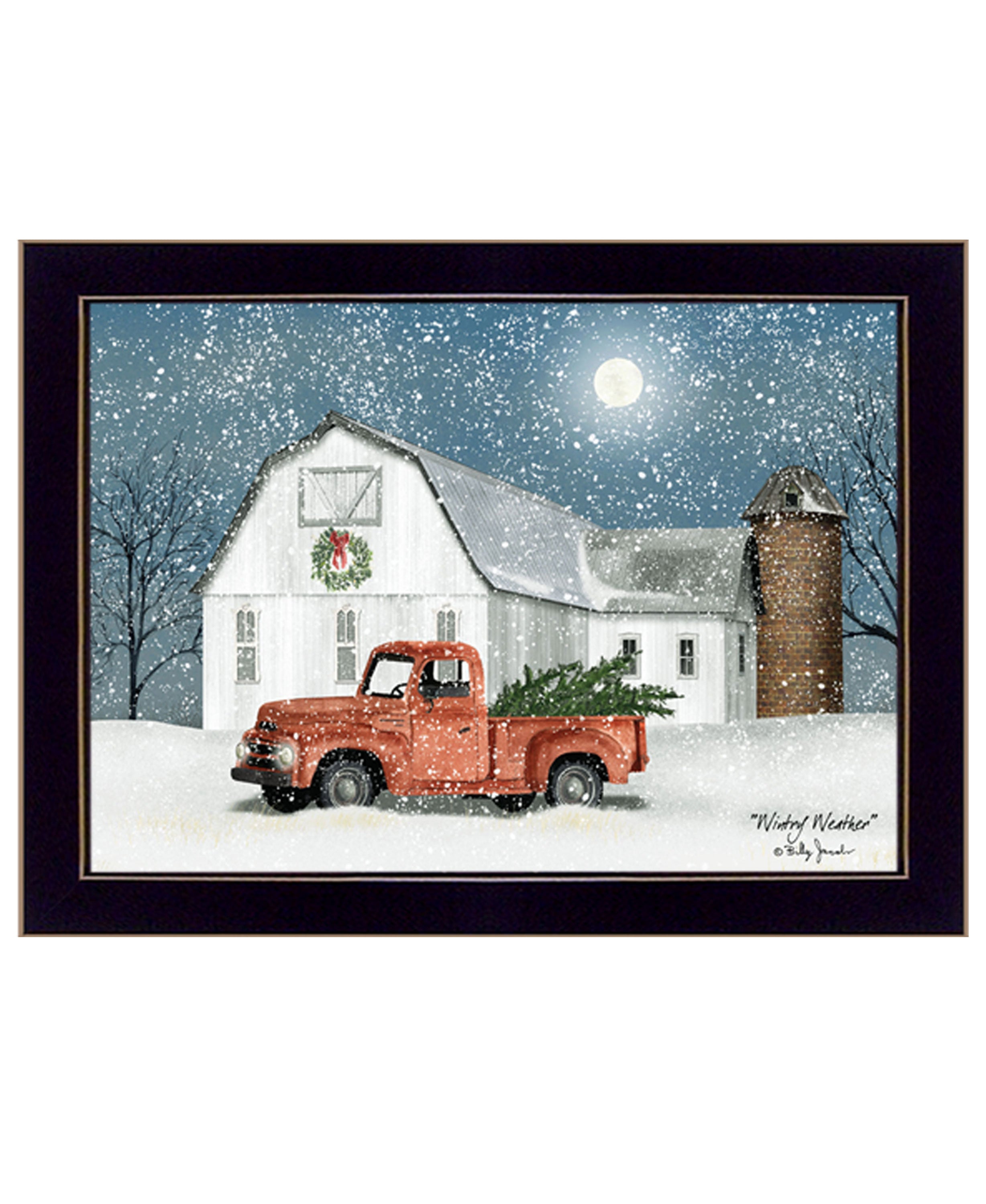 "Wintry Weather" by Billy Jacobs, Ready to Hang Framed Print, Black Frame