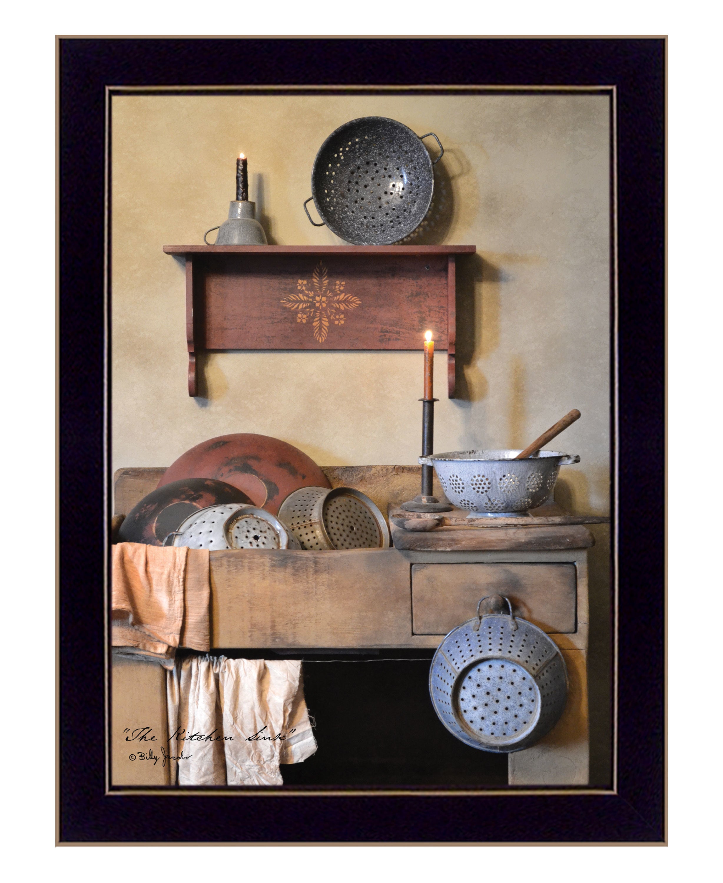"The Kitchen Sink" by Billy Jacobs, Ready to Hang Framed Print, Black Frame