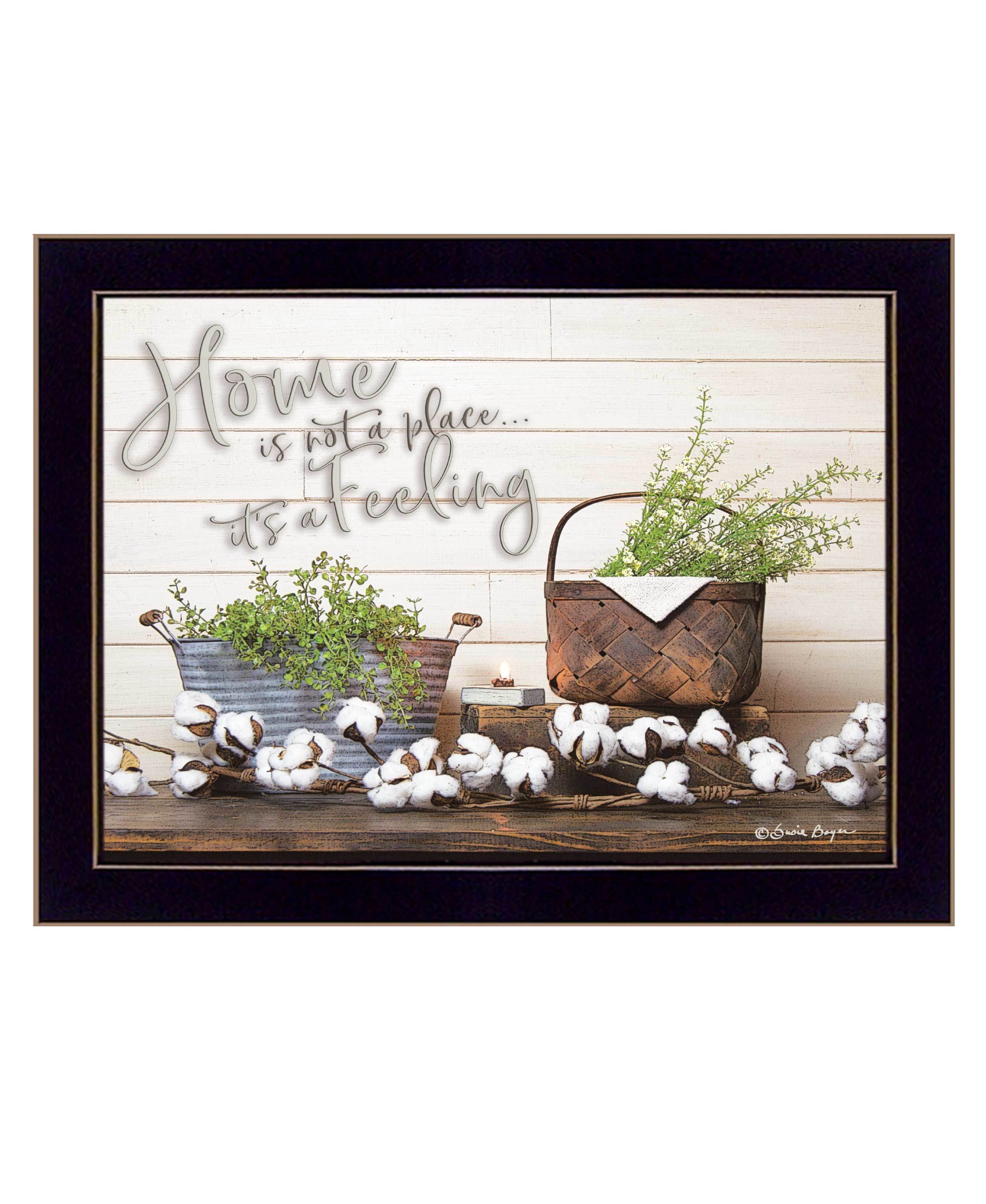 "Home is not a Place" by Susan Boyer, Ready to Hang Framed Print, Black Frame