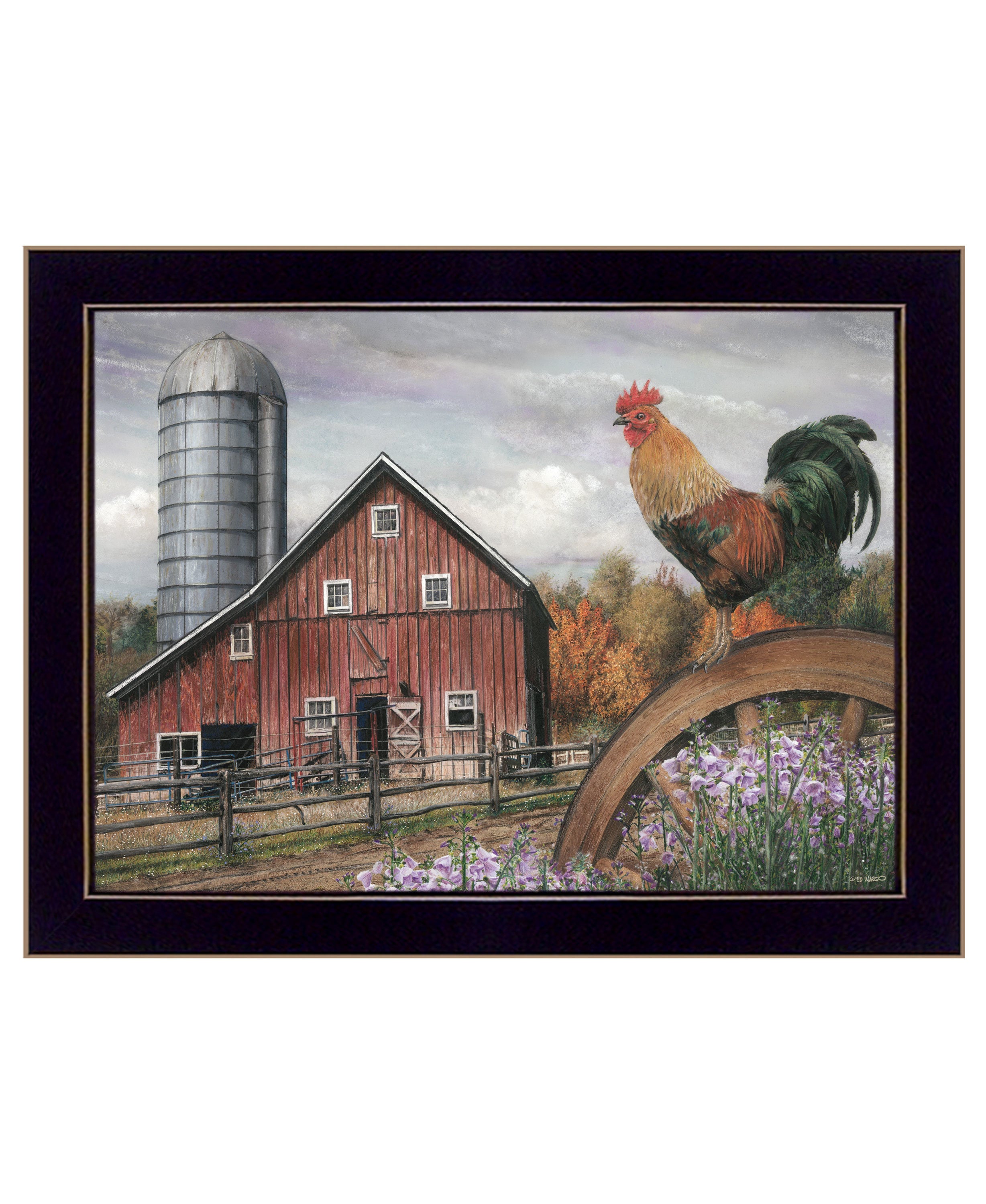 "Good Morning Vermont" by Ed Wargo, Ready to Hang Framed Print, Black Frame
