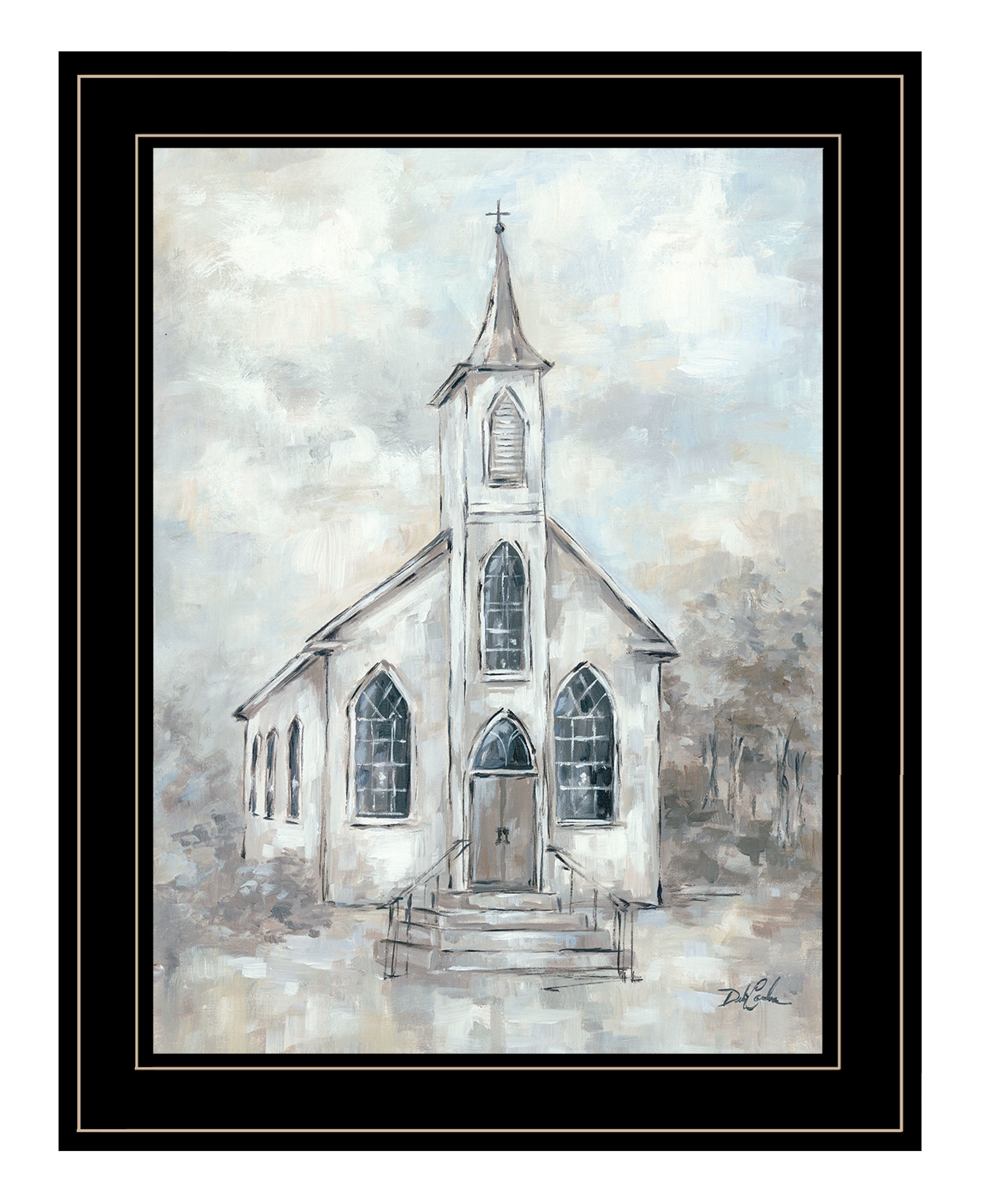 "Faith" by Artisan Debbie Coules, Ready to Hang Framed Print, Black Frame