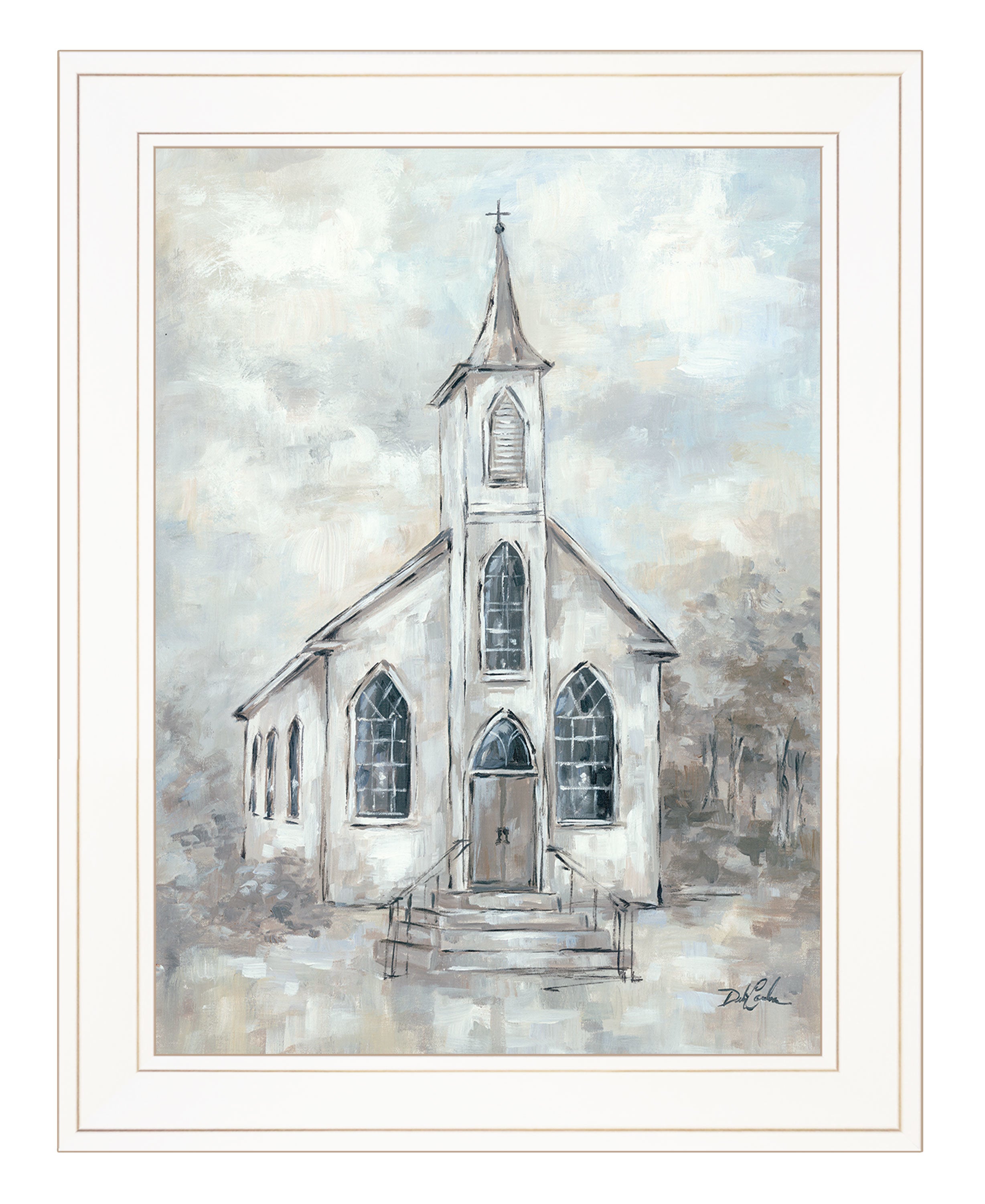 "Faith" by Artisan Debbie Coules, Ready to Hang Framed Print, White Frame