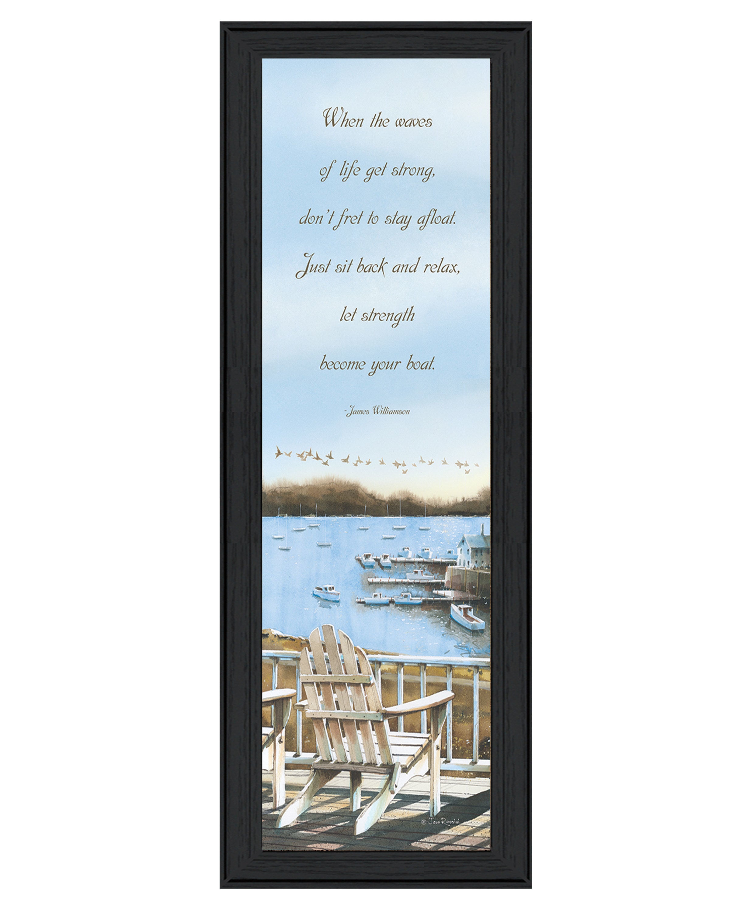 "Strength" by Artisan John Rossini, Ready to Hang Framed Print, Black Frame