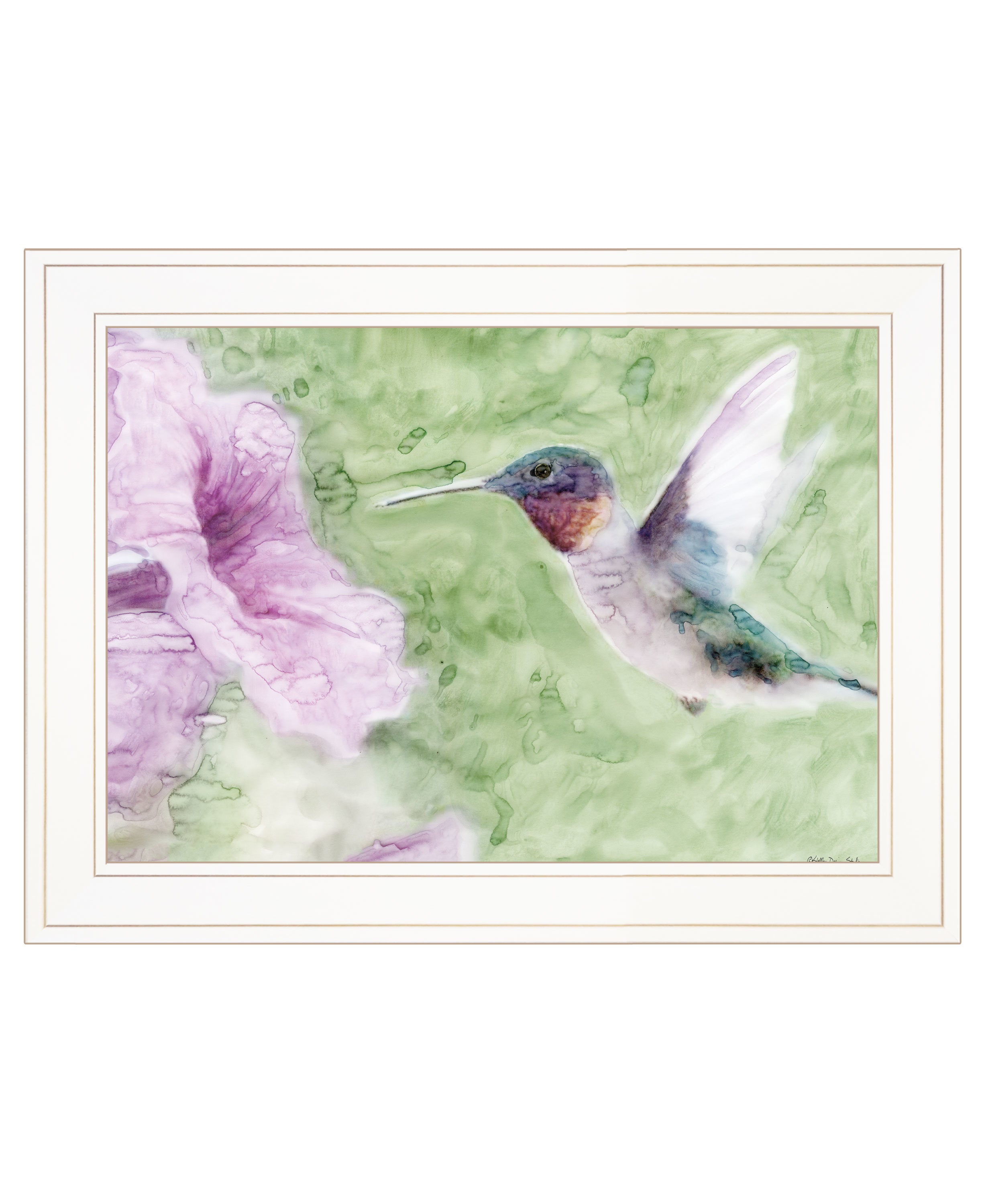 "Humming Bird 2" by Stellar Design Studio, Ready to Hang Framed Print, White Frame