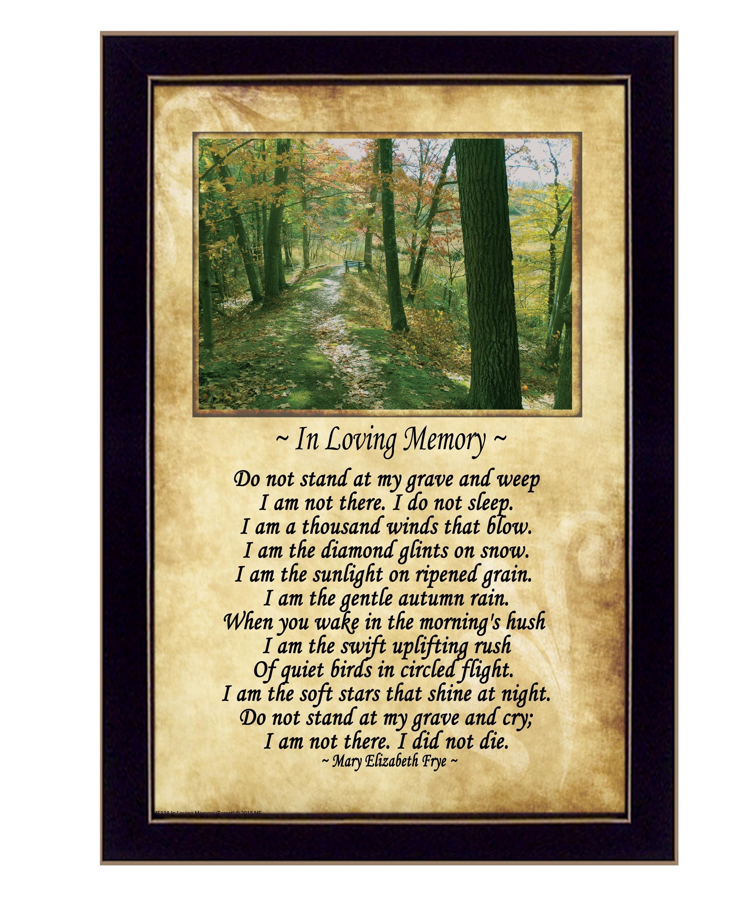 "In Loving Memory (Forest)" by Trendy Decor 4U, Ready to Hang Framed Print, Black Frame