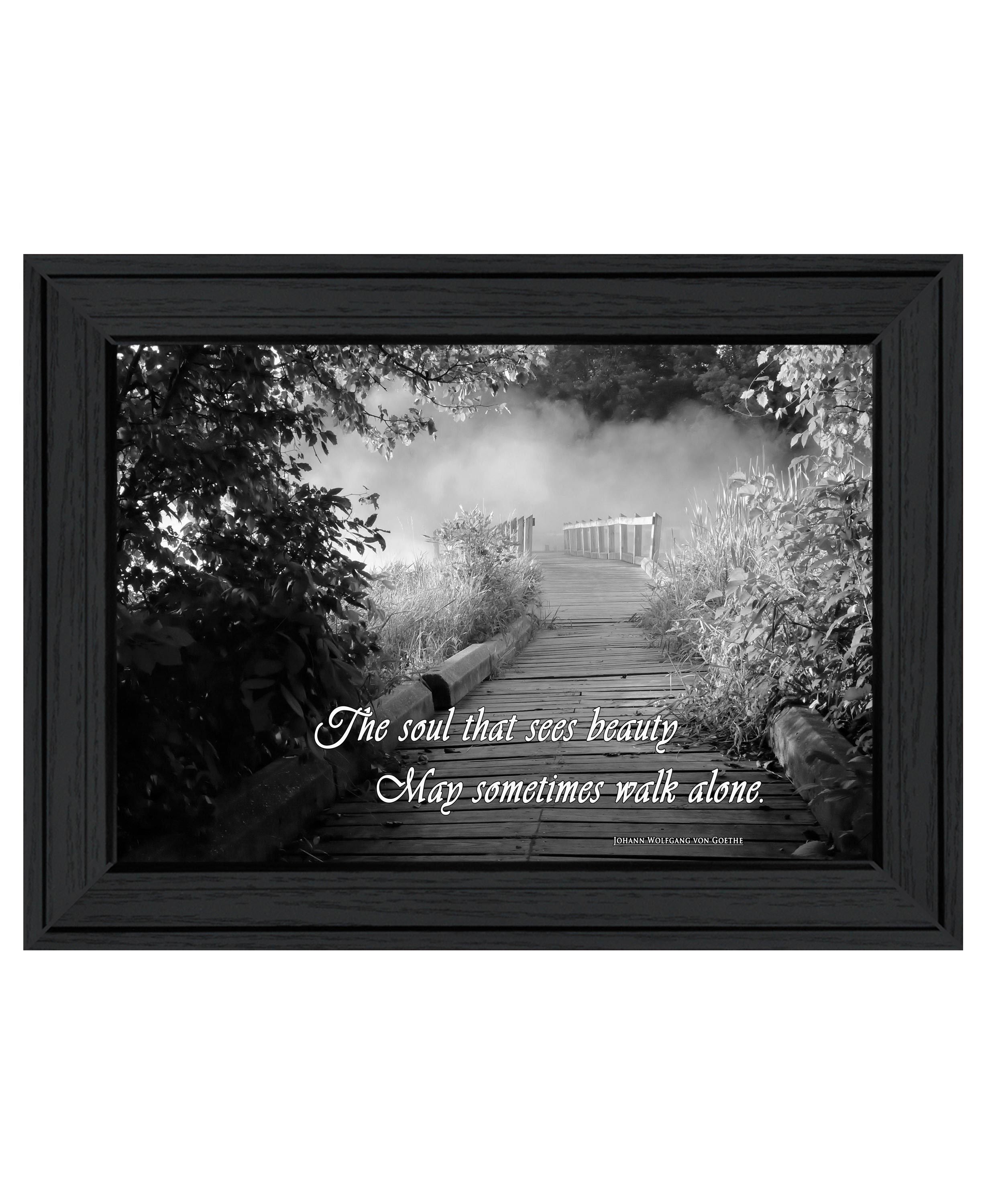 "Beauty (Grayscale)" by Trendy Decor 4U, Ready to Hang Framed Print, Black Frame