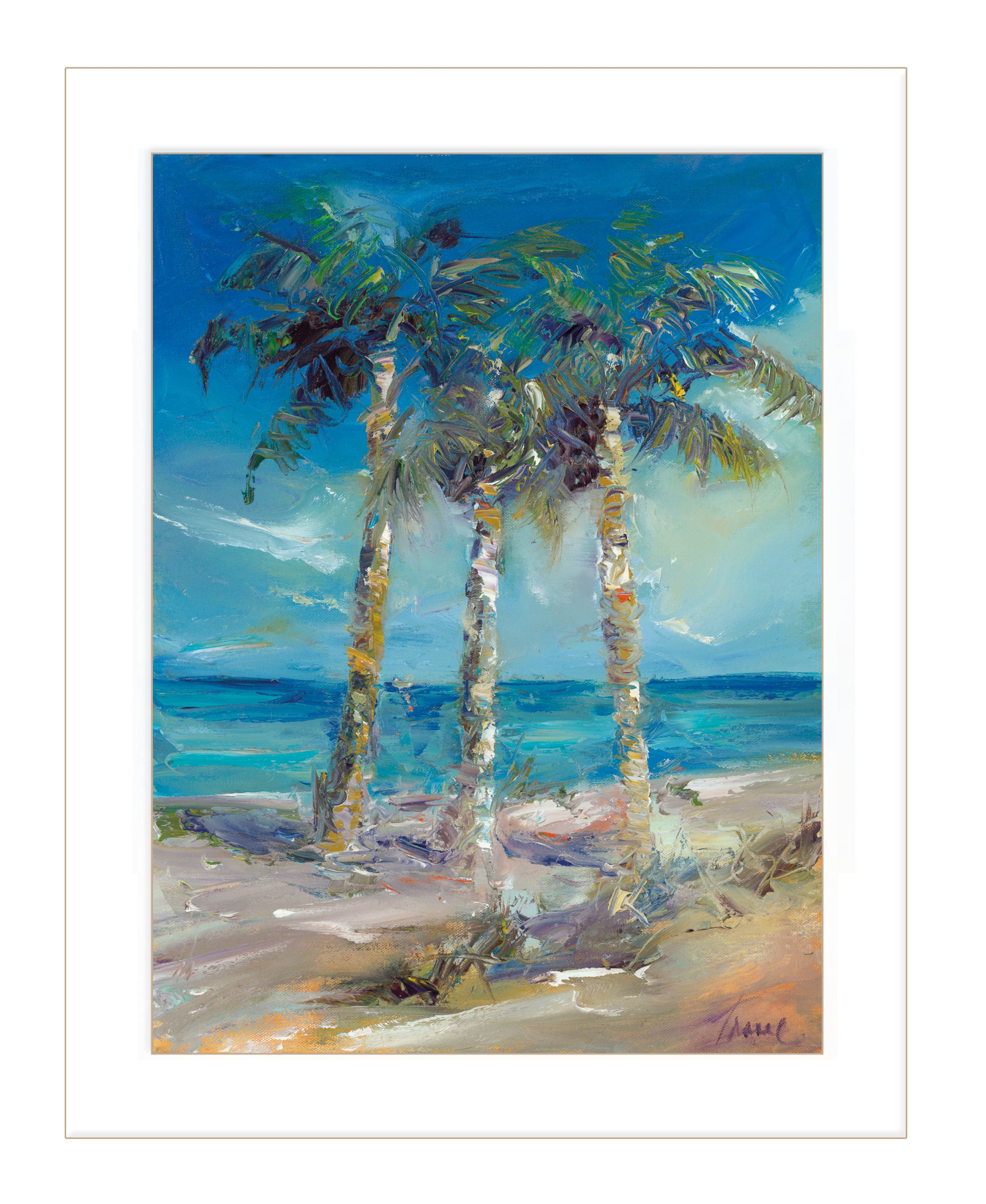 "Three's Company" by Tracy Owen- Cullimore, Ready to Hang Framed Print, White Frame