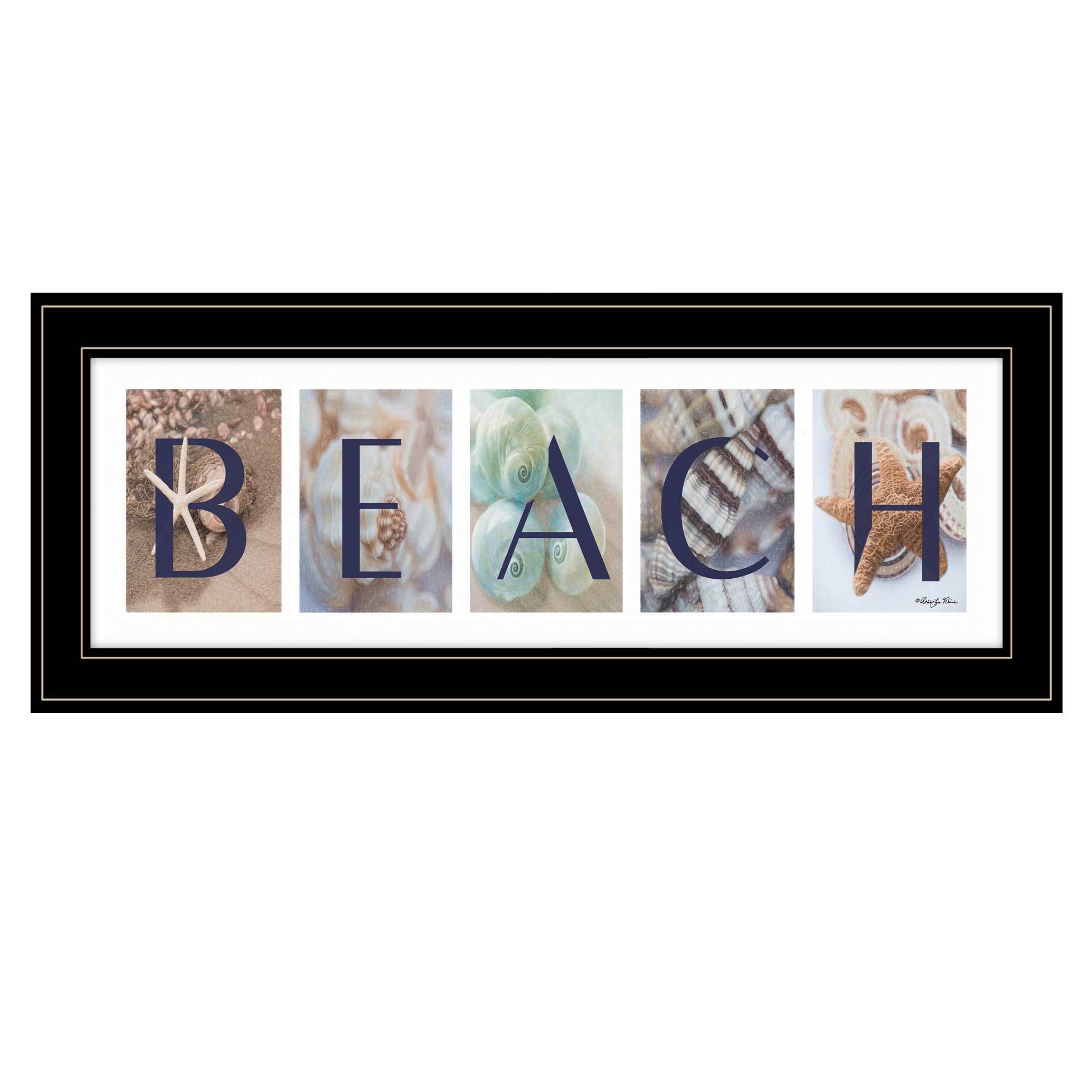 "Beach" By Robin-Lee Vieira, Ready to Hang Framed Print, Black Frame