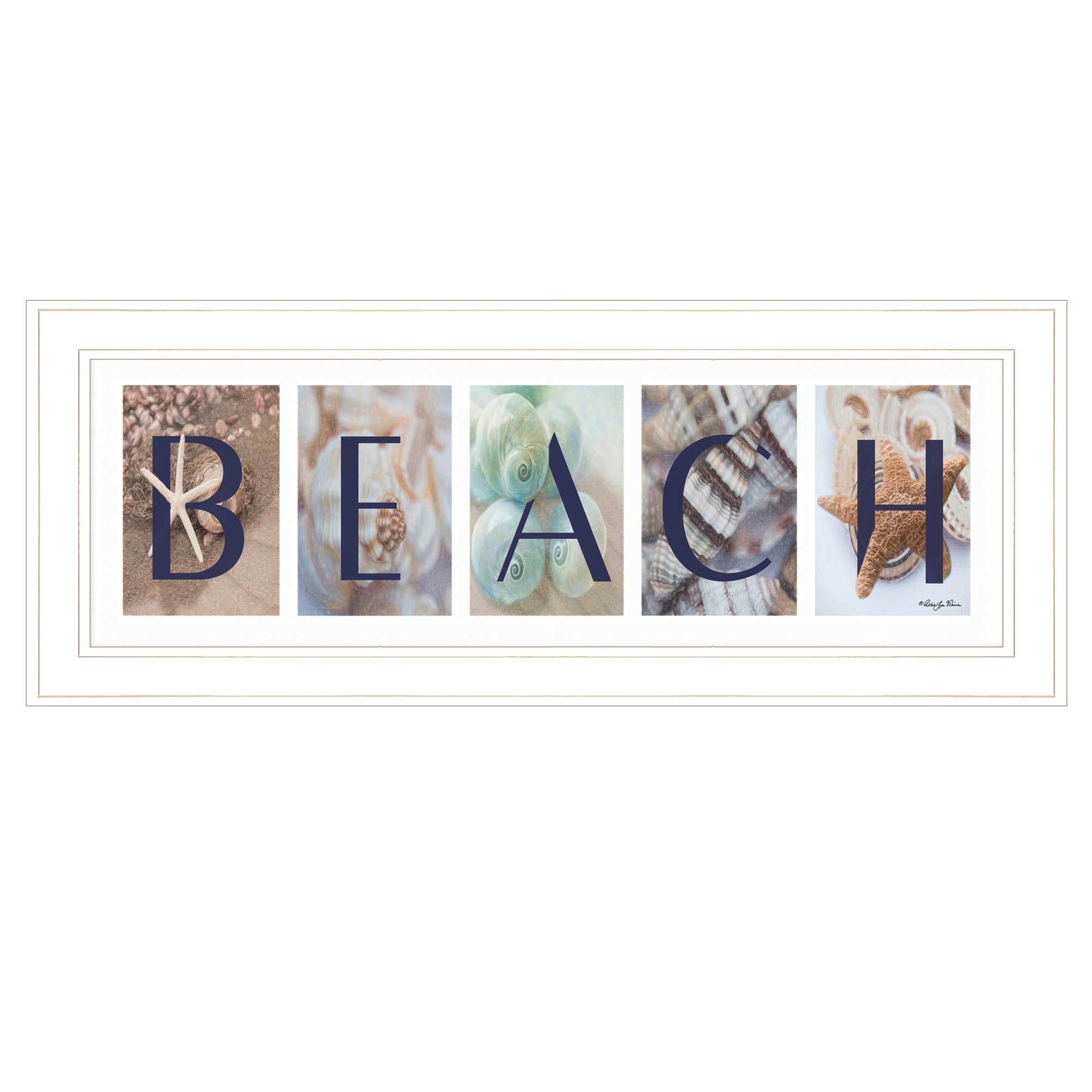 "Beach" By Robin-Lee Vieira, Ready to Hang Framed Print, White Frame