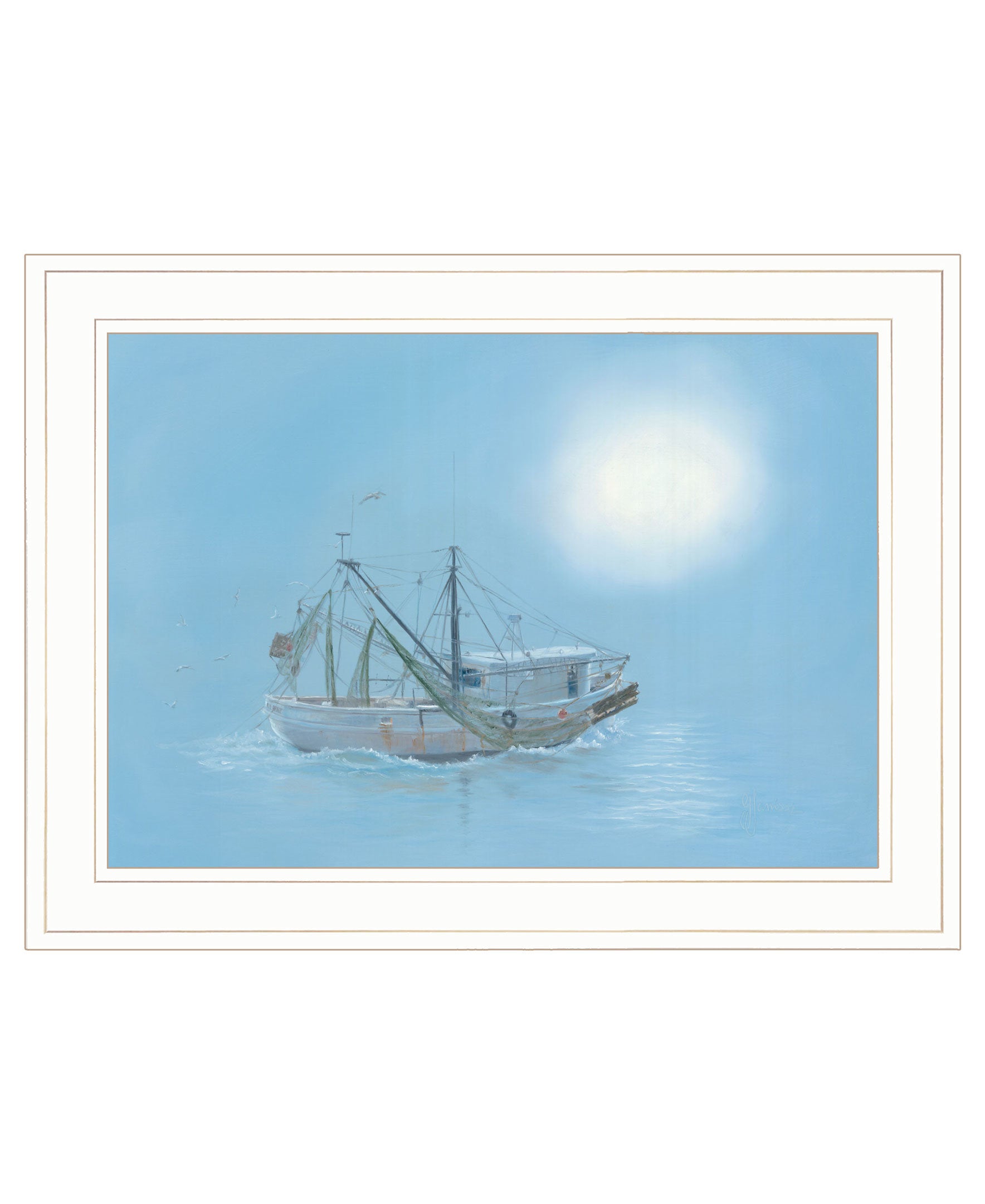 "Misty Morning" by Georgia Janisse, Ready to Hang Framed Print, White Frame