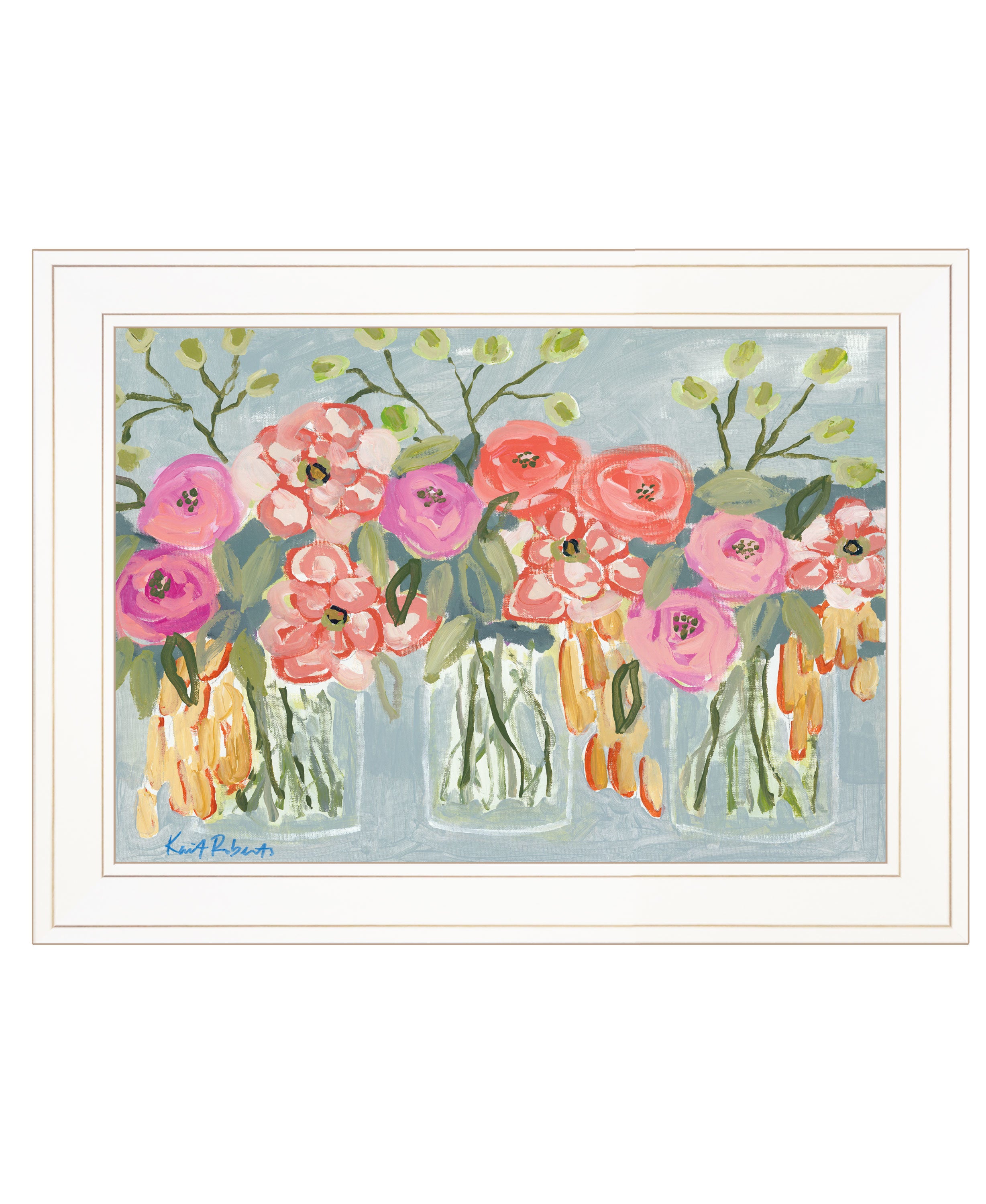 "Three's A Charm" by Kait Roberts, Ready to Hang Framed Print, White Frame