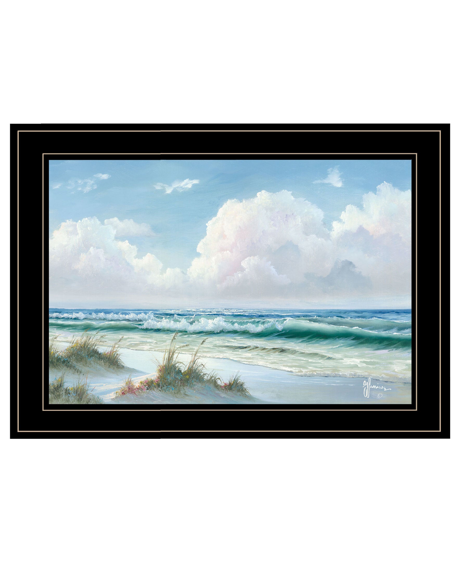 "Beach" by Georgia Janisse , Ready to Hang Framed Print, Black Frame