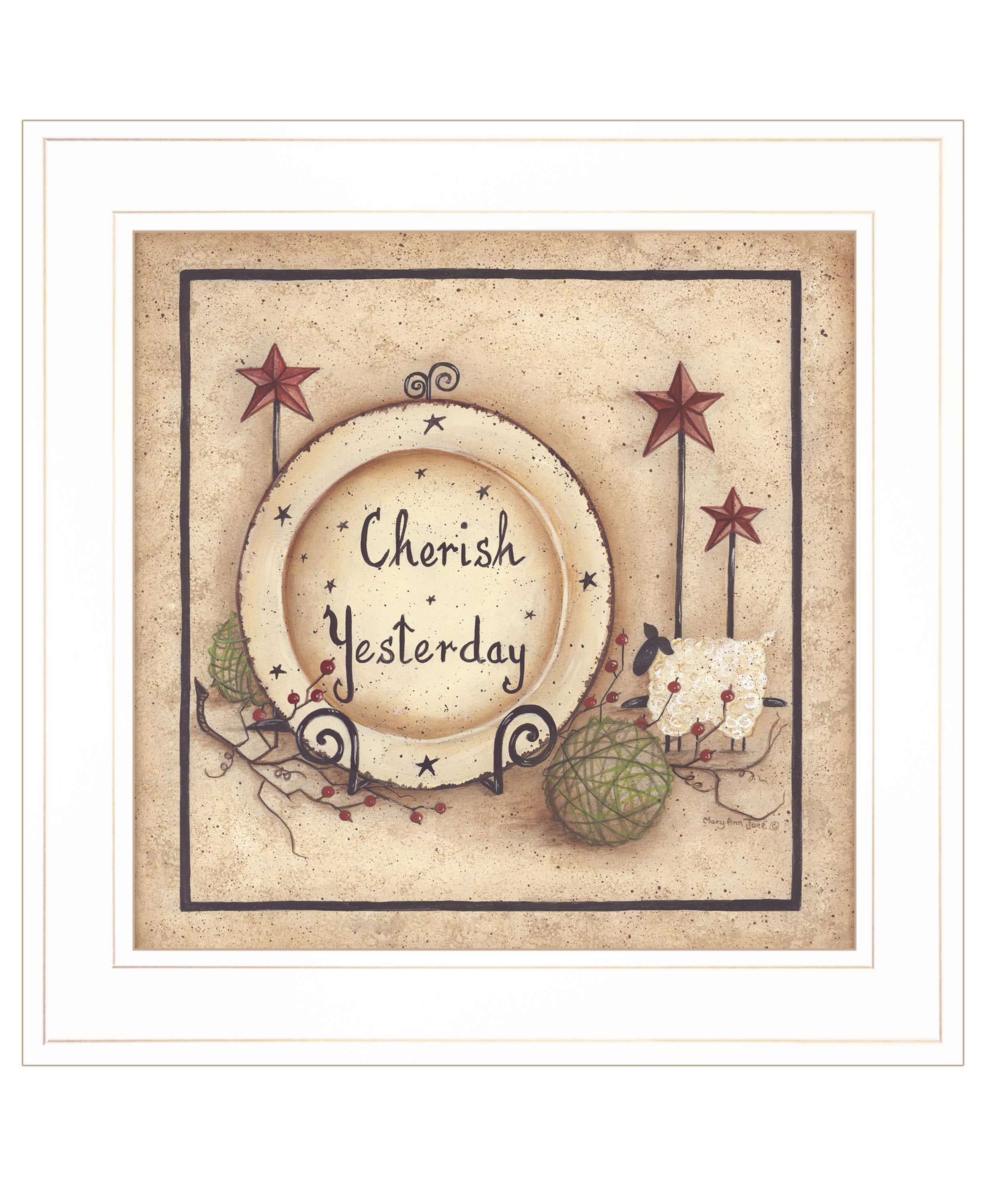 "Cherish Yesterday" by Mary Ann June, Ready to Hang Framed Print, White Frame