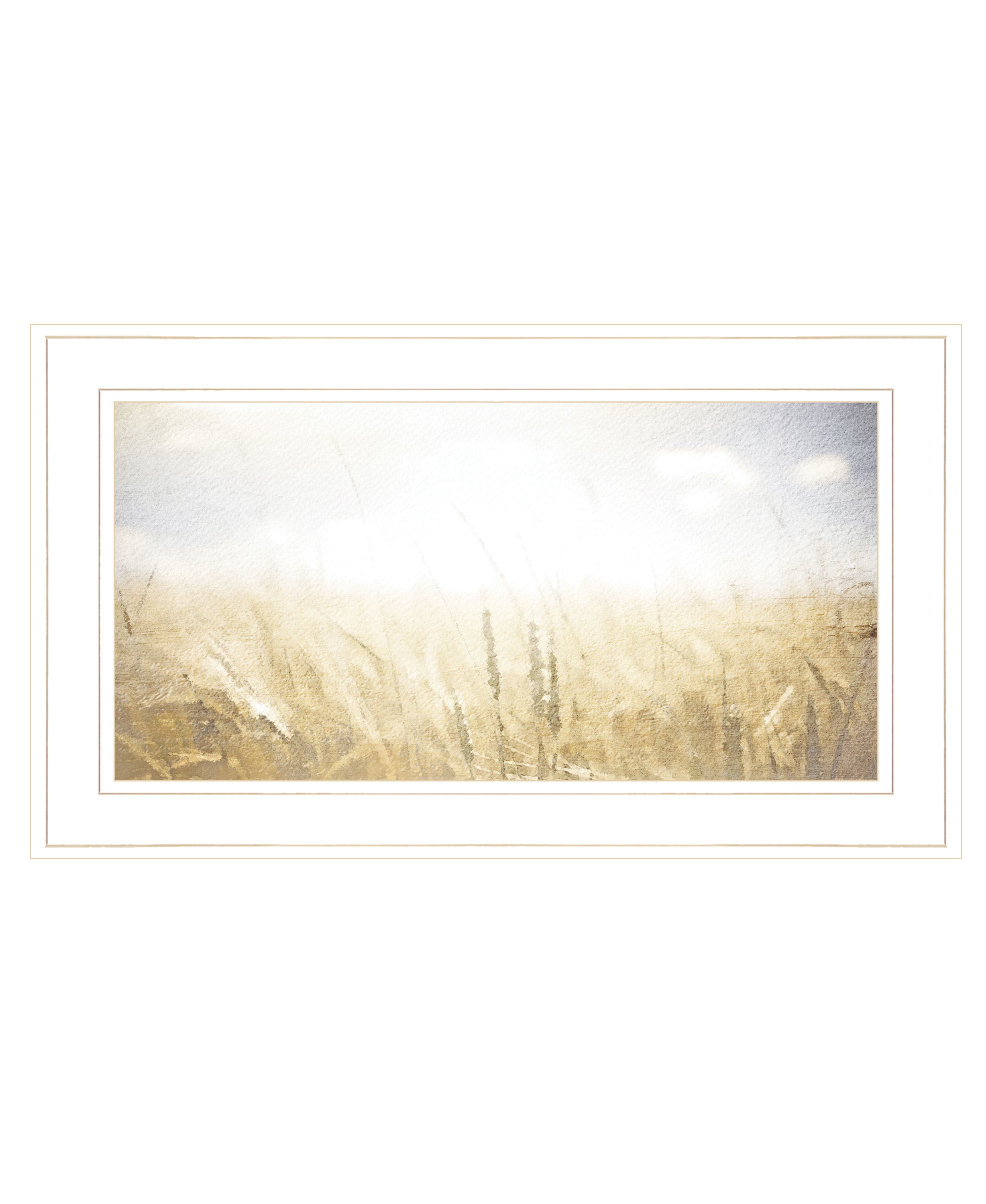 "Fields of Gold" by Bluebird Barn, Ready to Hang Framed Print, White Frame