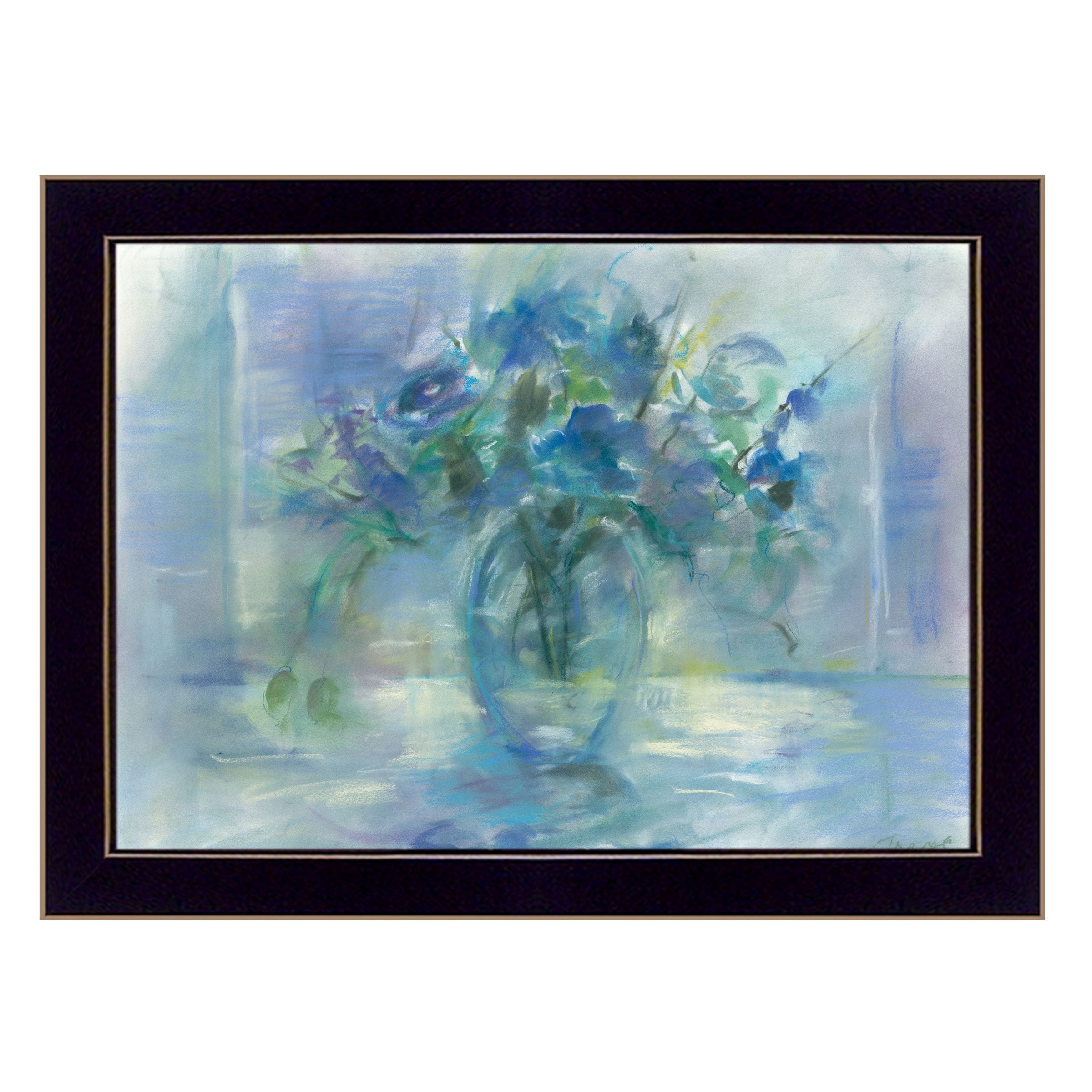 "Susie's Blue" By Tracy Owen, Ready to Hang Framed Print, Black Frame