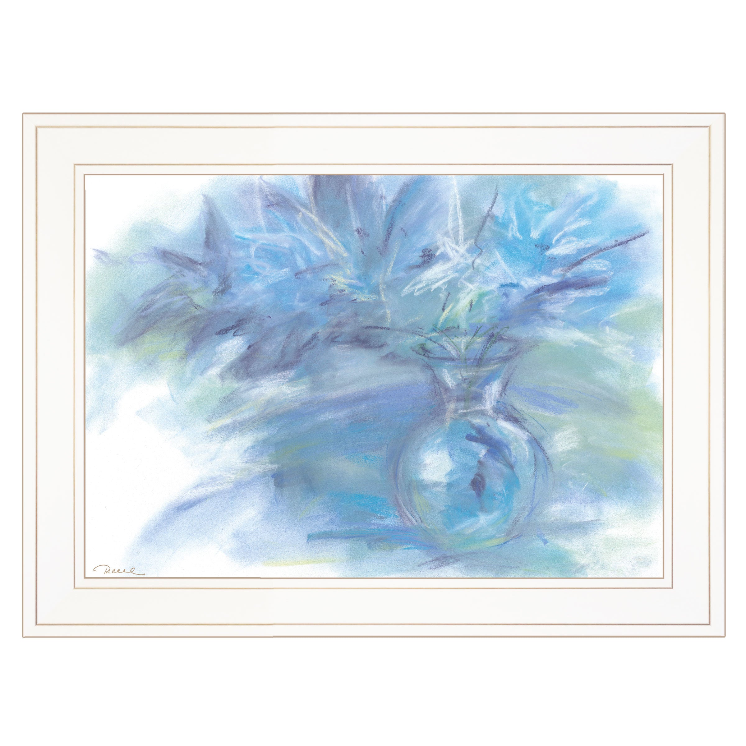 "Morning Glory" By Tracy Owen, Ready to Hang Framed Print, White Frame