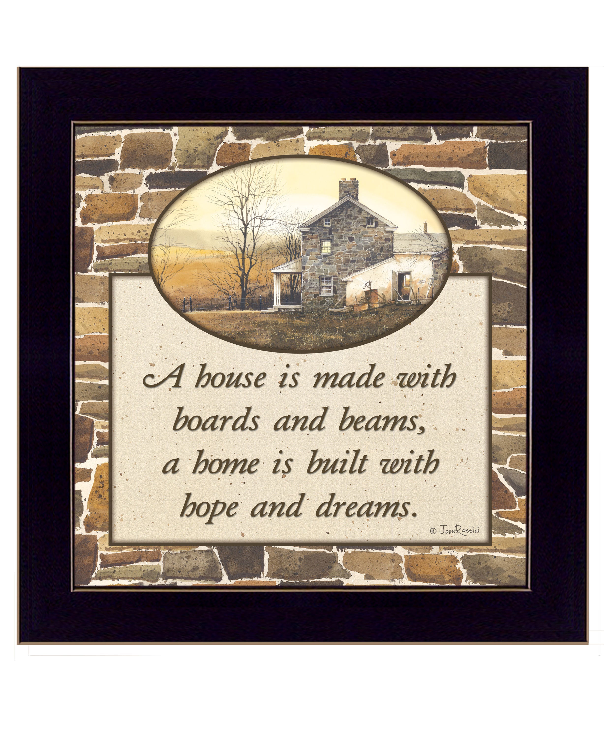 "Hope and Dreams" by Artisan John Rossini, Ready to Hang Framed Print, Black Frame