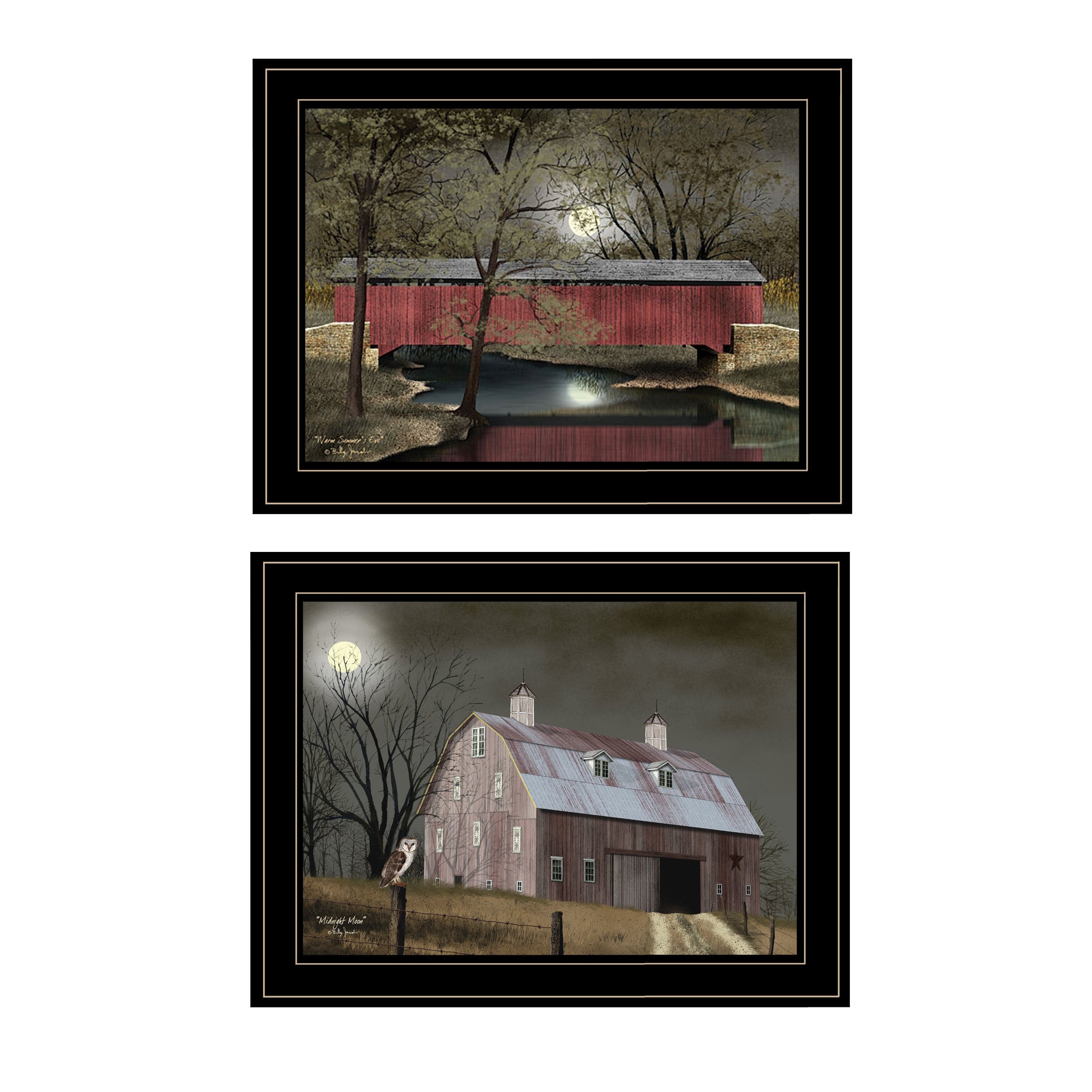 "Midnight Moon" By Billy Jacobs, Black Frame
