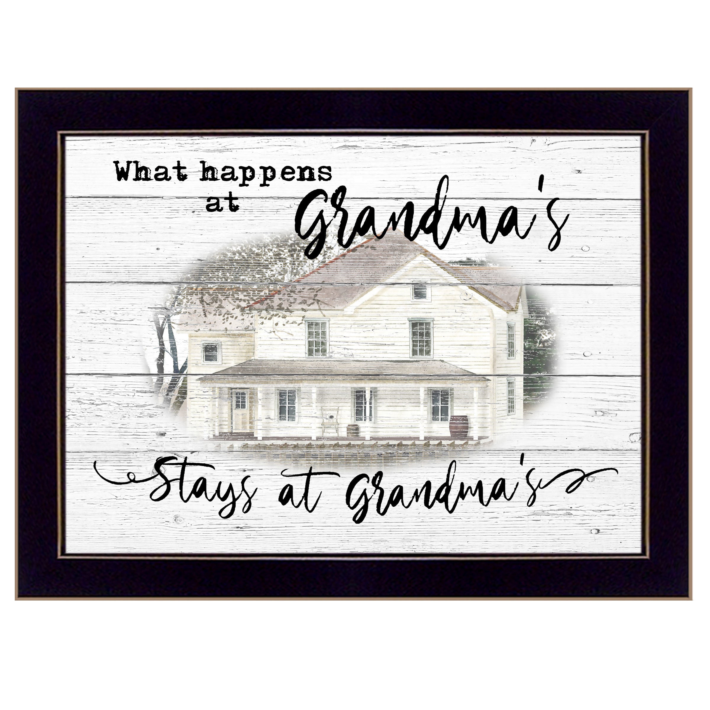 "Stays at Grandma's" By Billy Jacobs, Ready to Hang Framed Print, Black Frame