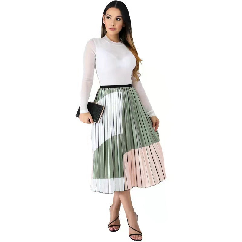 Sexy Pleated Long Skirt