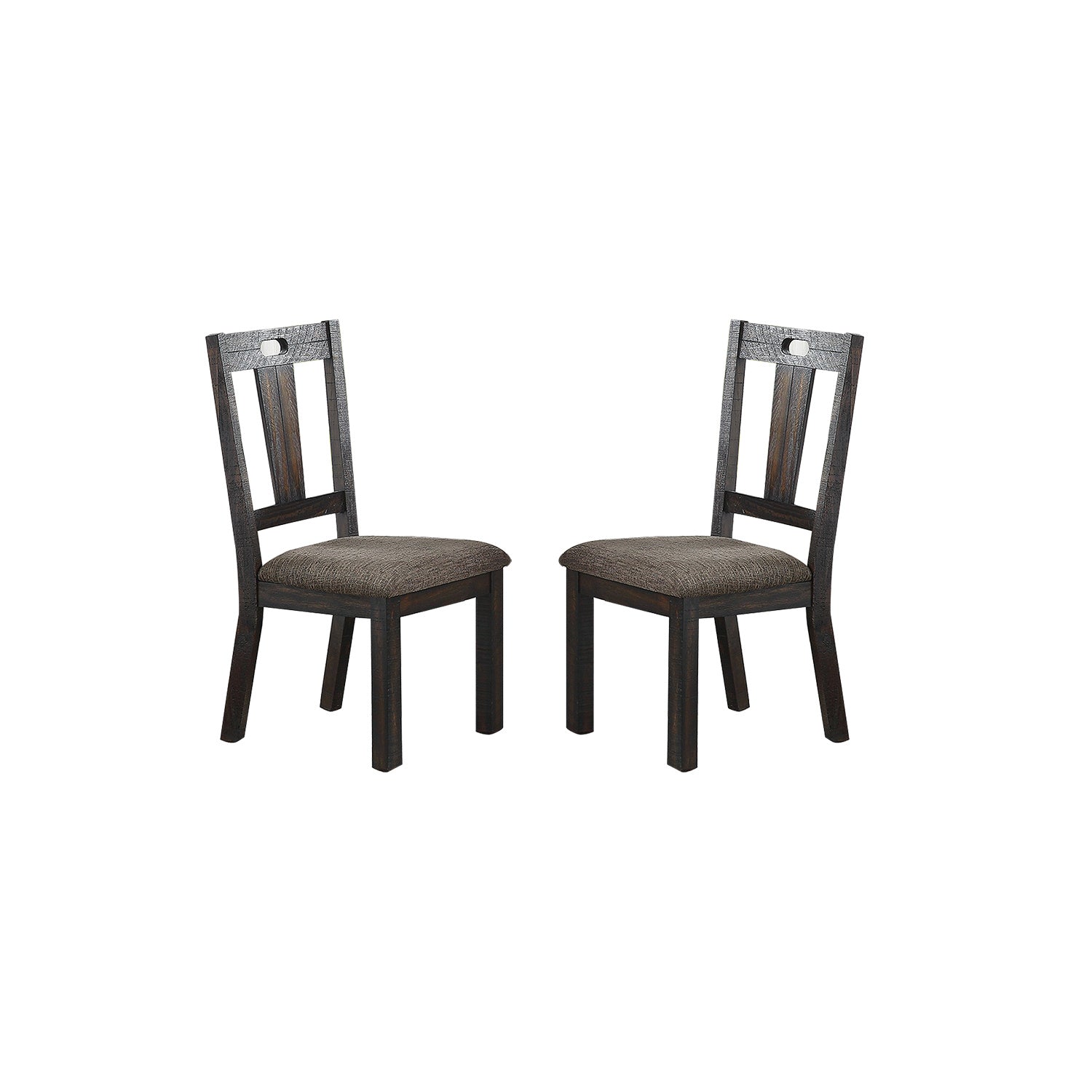 Upholstery Dining Chairs, Dark Grey(Set of 2)