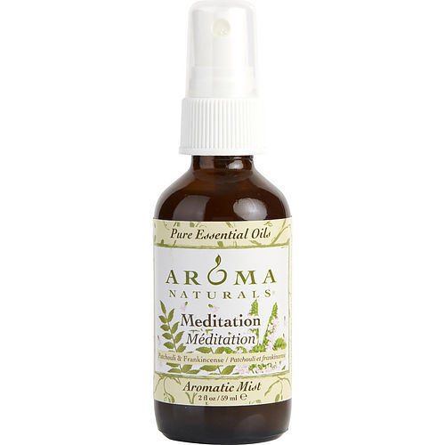 MEDITATION AROMATHERAPY by Mediation Aromatherapy AROMATIC MIST SPRAY 2 OZ. COMBINES THE ESSENTIAL OILS OF PATCHOULI & FRANKINCENSE TO CREATE A WARM AND COMFORTABLE ATMOSPHERE.