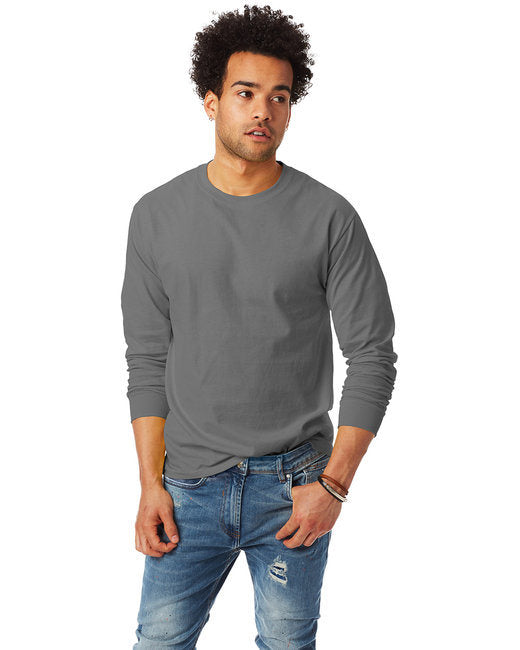 Unisex 6.1 oz. Tagless® Long-Sleeve T-Shirt - ASH - S