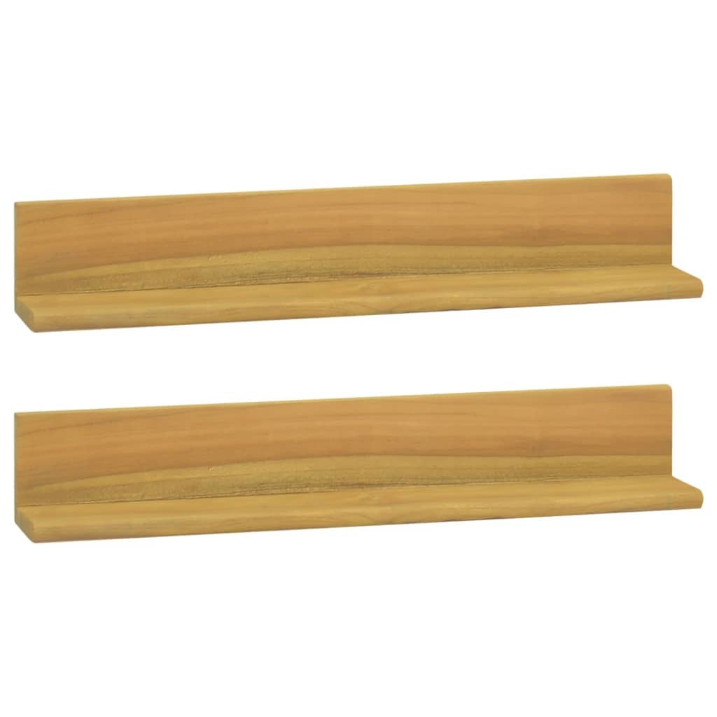 Wall Shelves 2 pcs 23.6"x3.9"x3.9" Solid Wood Teak