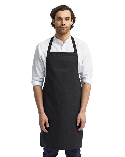 Organic Cotton Bib Apron - BLACK - OS