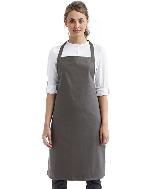 Organic Cotton Bib Apron - BLACK - OS