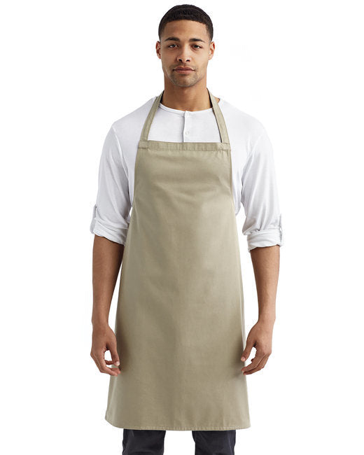 Organic Cotton Bib Apron - BLACK - OS