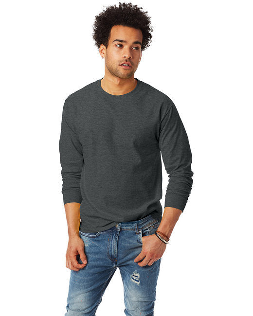 Unisex 6.1 oz. Tagless® Long-Sleeve T-Shirt - ASH - S
