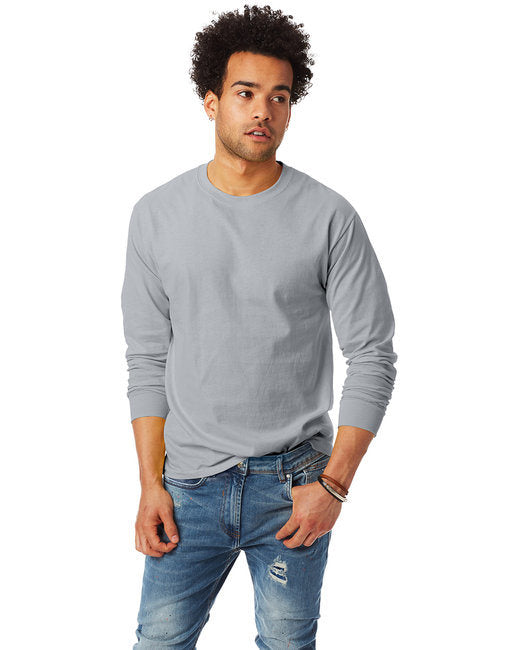 Unisex 6.1 oz. Tagless® Long-Sleeve T-Shirt - ASH - S