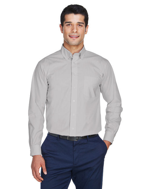 Men's Crown Woven Collection™ Solid Broadcloth - WHITE - 5XL