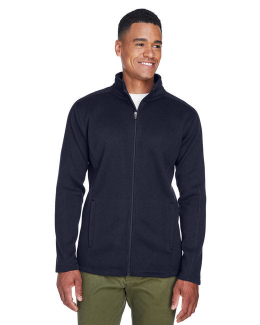 Men's Bristol Full-Zip Sweater Fleece Jacket - GREY HEATHER - S
