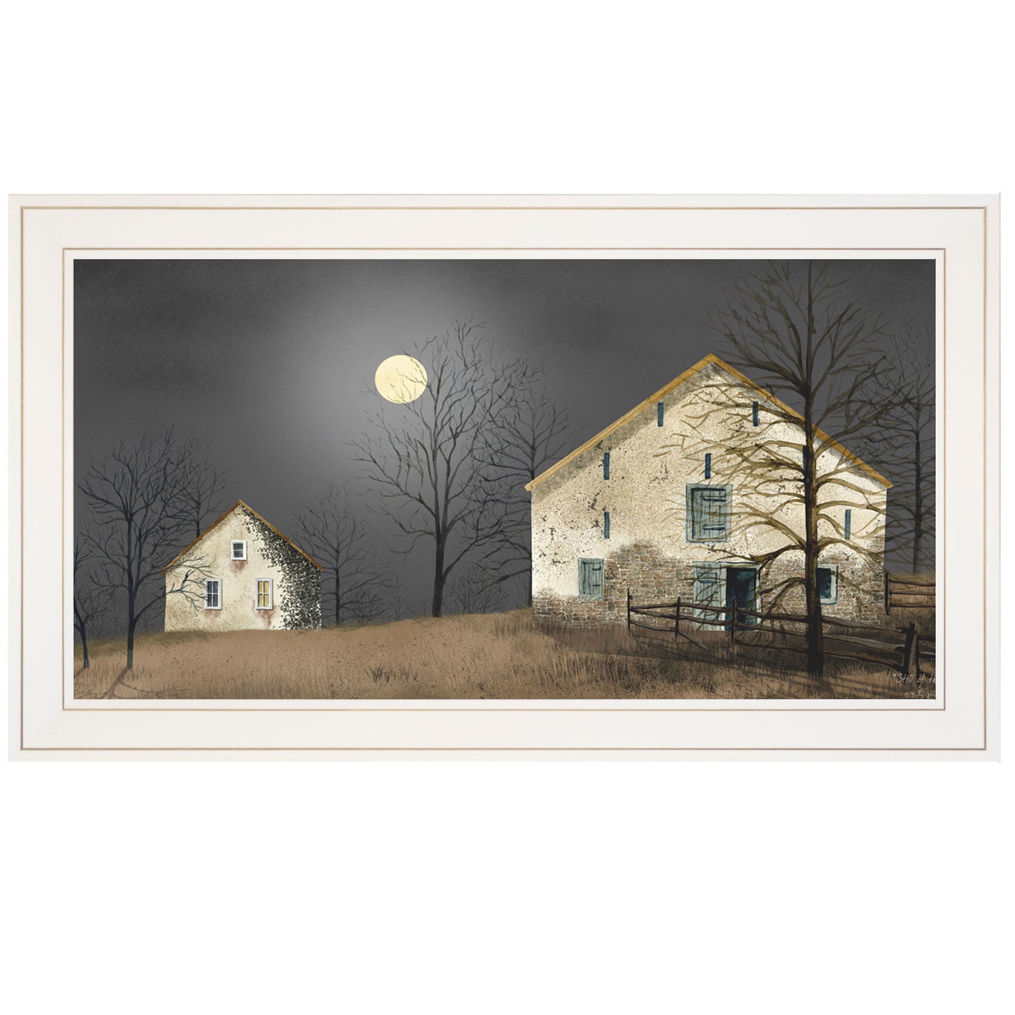 "Still of the Night" by Billy Jacobs, Ready to Hang Framed Print, White Frame