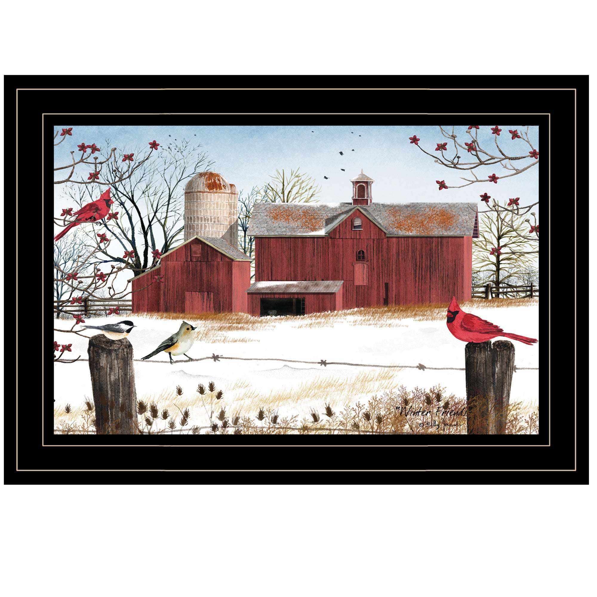 "Winter Days" by Billy Jacobs, Ready to Hang Framed Print, Black Frame