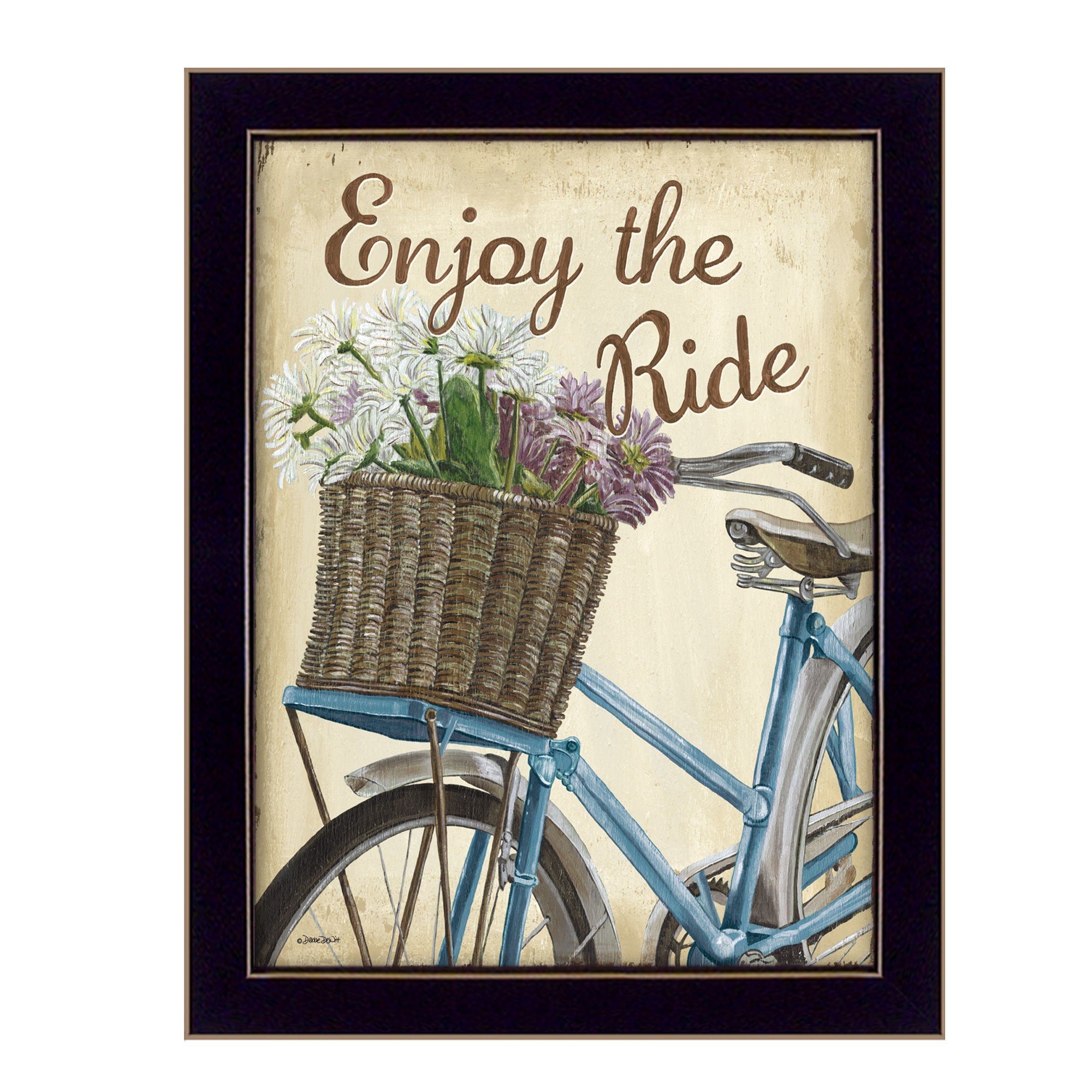 "Enjoy the Ride" By Debbie DeWitt, Printed Wall Art, Ready To Hang Framed Poster, Black Frame
