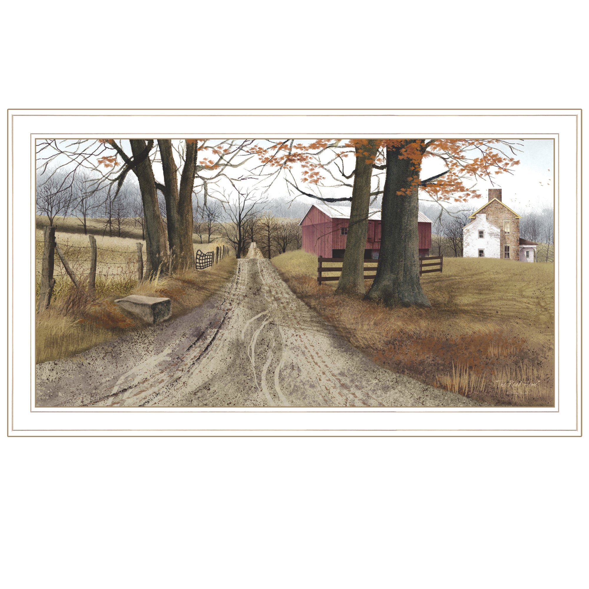 "The Road Home" By Billy Jacobs, Ready to Hang Framed Print, White Frame