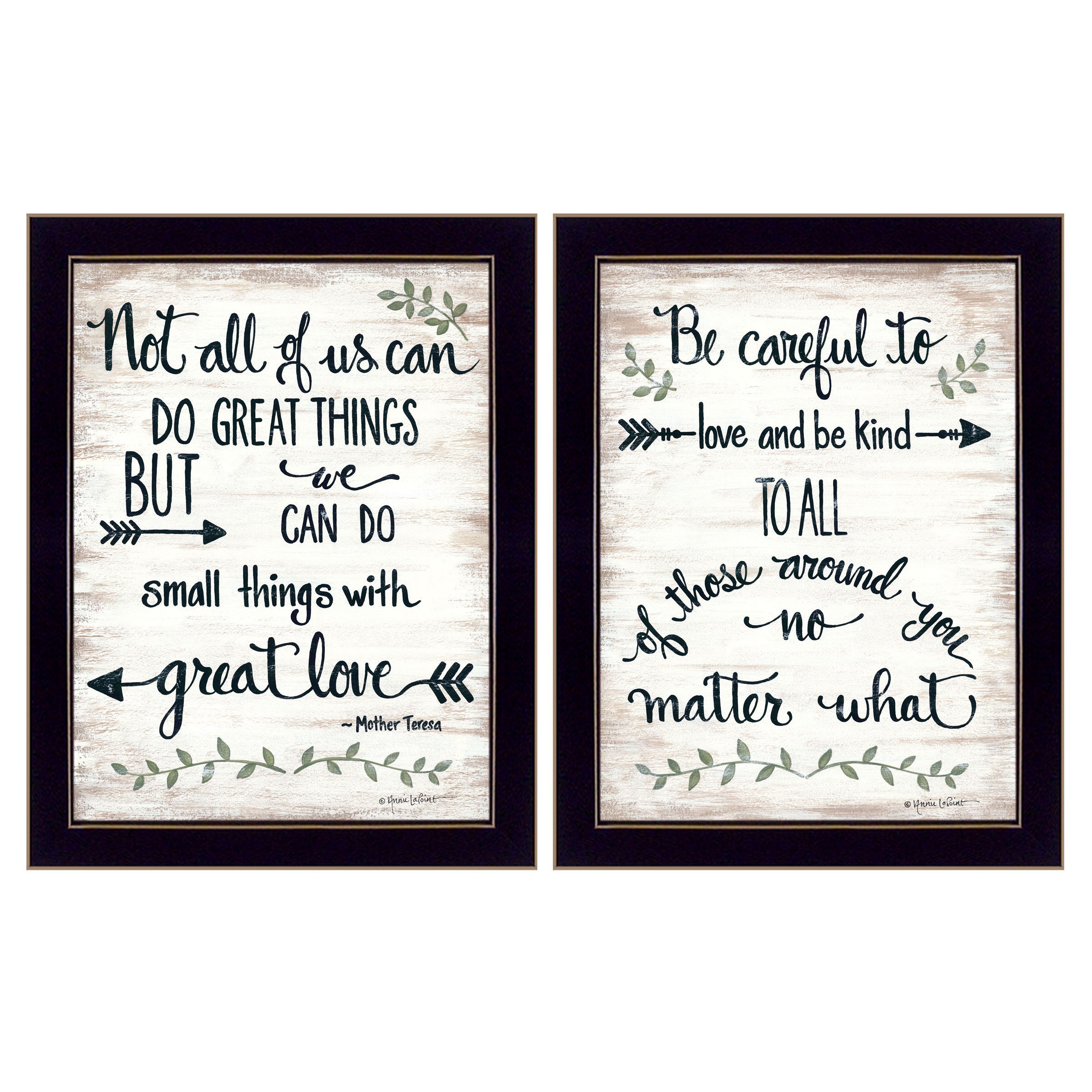"Great Love" 2-Piece Vignette by Annie LaPoint, Black Frame