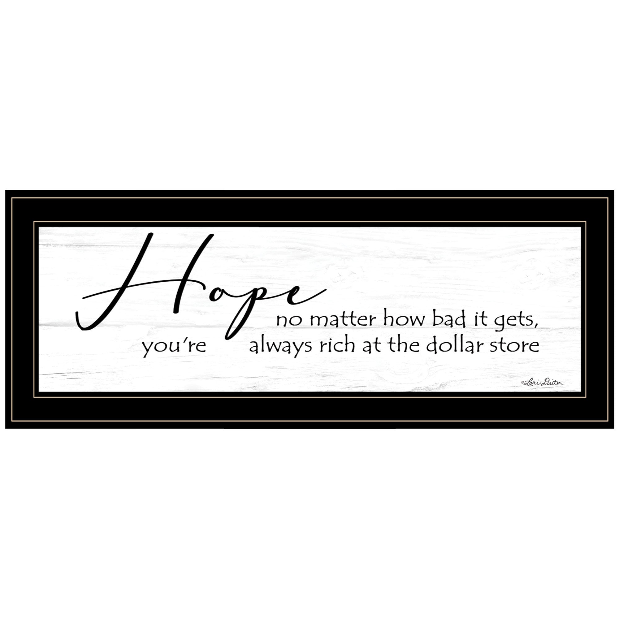 "Hope" by Lori Deiter, Ready to Hang Framed Print, Black Frame