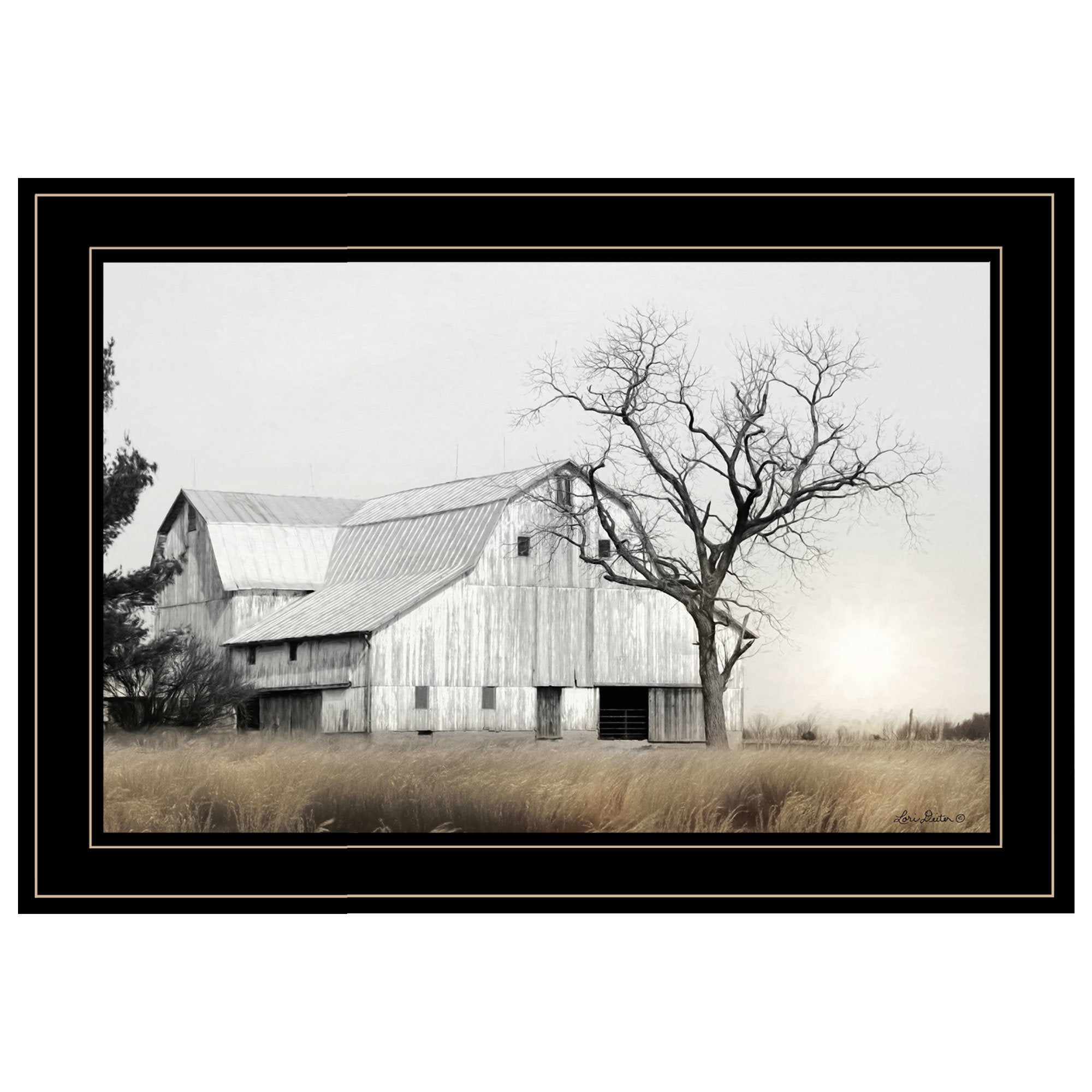 "Ohio Fields I" by Lori Deiter, Ready to Hang Framed Print, Black Frame
